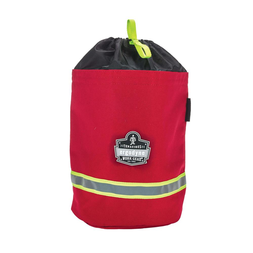 Arsenal Red Nylon Firefighter SCBA Mask Bag with Drawstring Closure