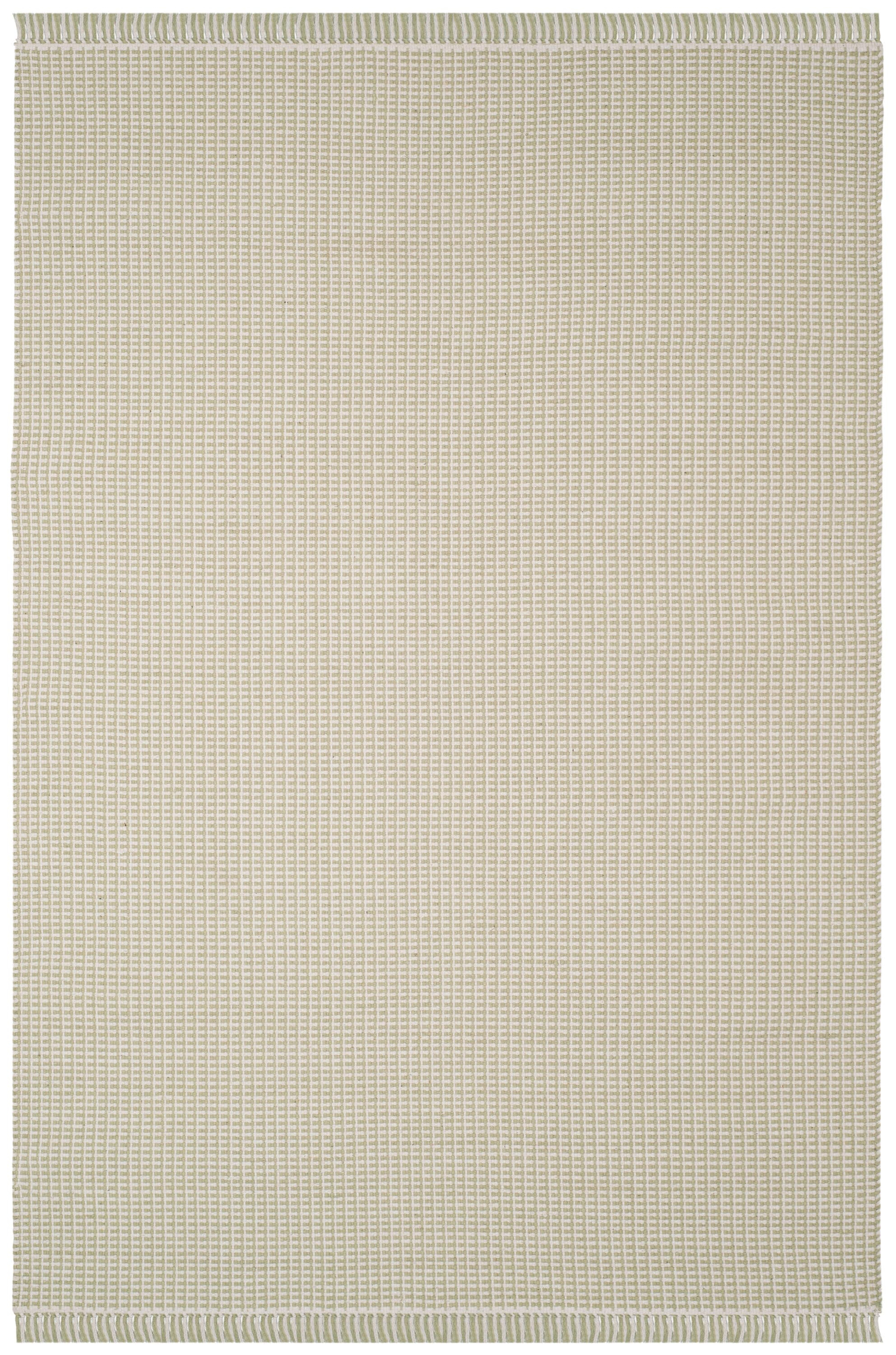 SAFAVIEH Montauk Patton Geometric Cotton Area Rug, Ivory/Green, 4' x 4' Square