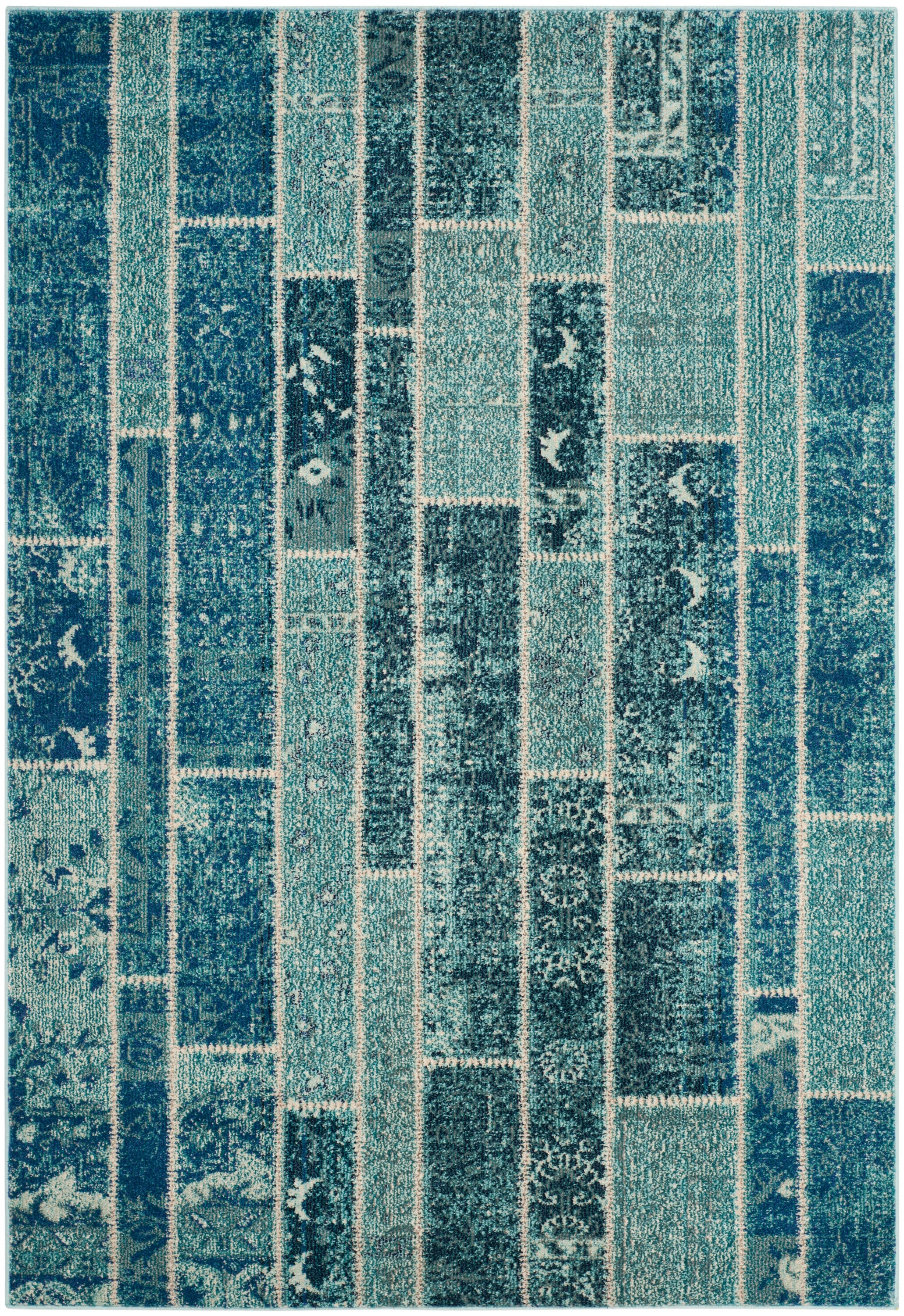 SAFAVIEH Monaco Gerard Geometric Area Rug, Blue/Multi, 5'1" x 7'7"