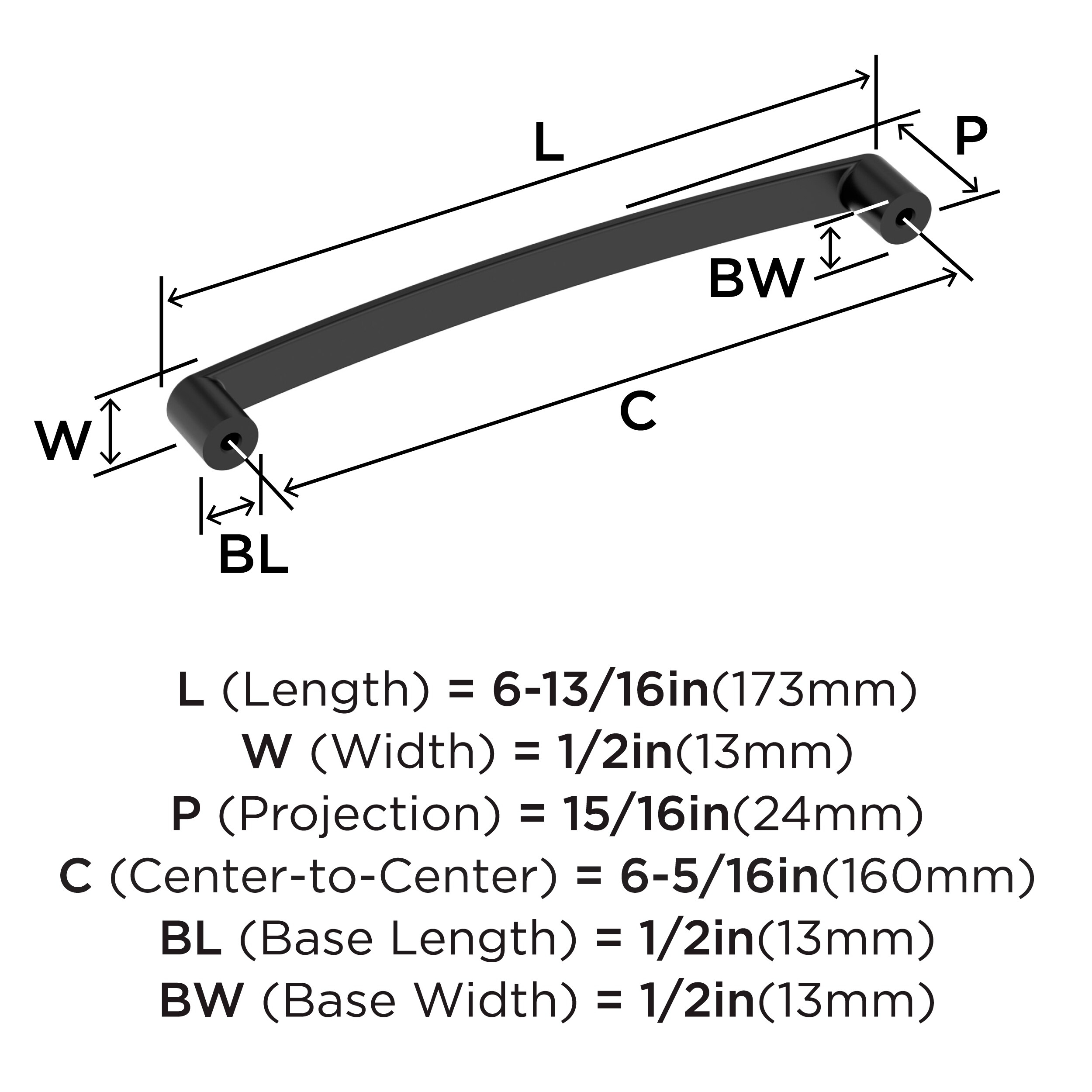 Rift 6-5/16 inch (160mm) Center-to-Center