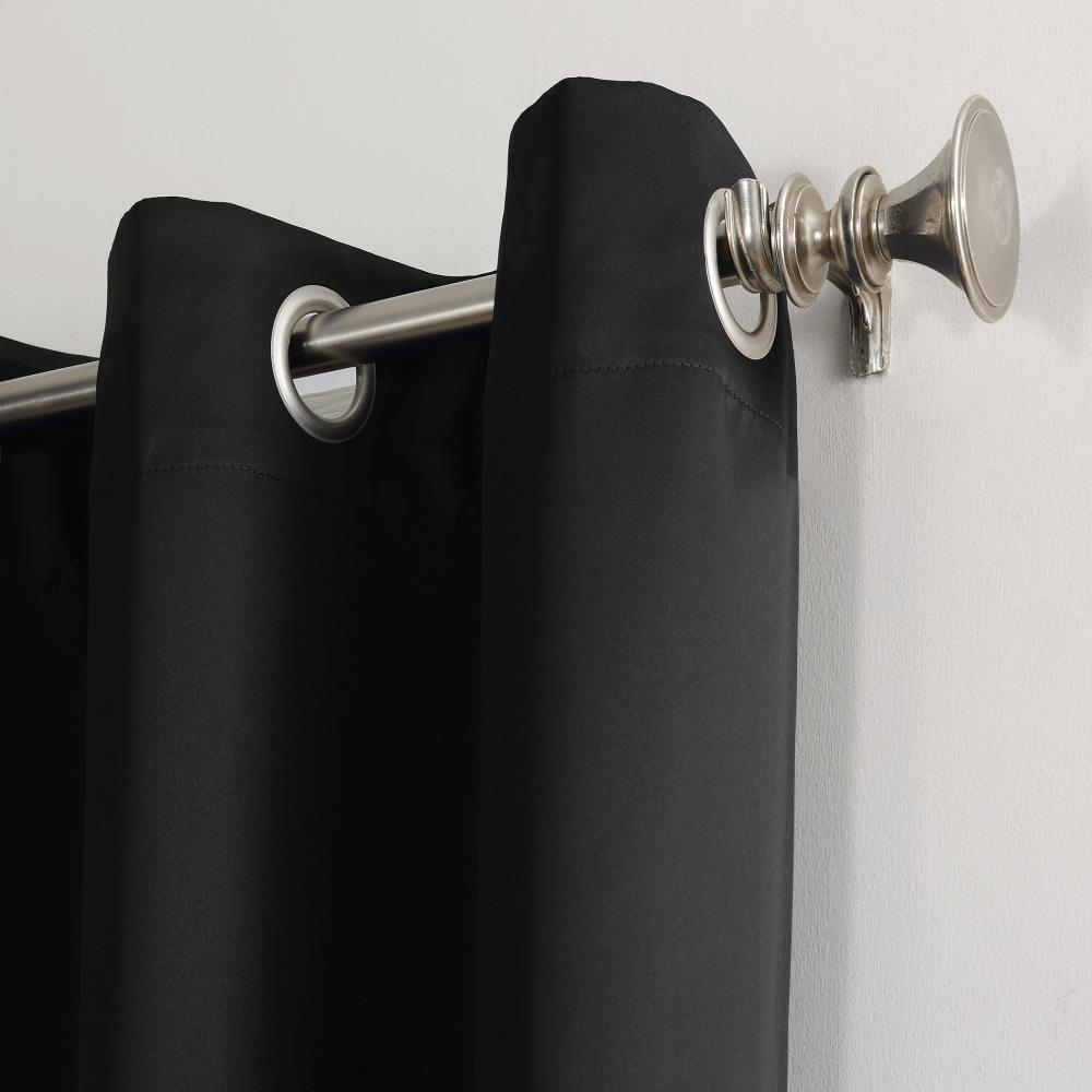 Sun Zero Nolan Energy Efficient Blackout Grommet Curtain Panel, 40"X108", Black