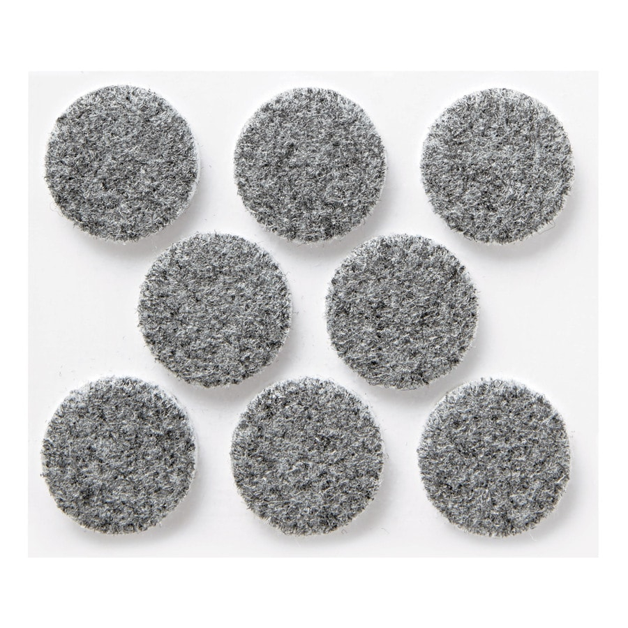 (8-Pk) Scotch 1" Gray Round Heavy-Duty Surface Protection Felt Floor Pads