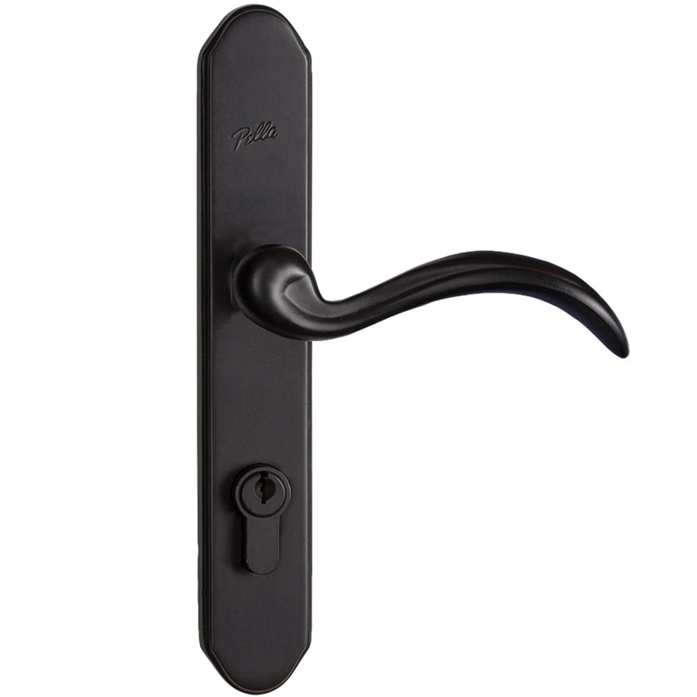 pella select matte black storm door matching handleset