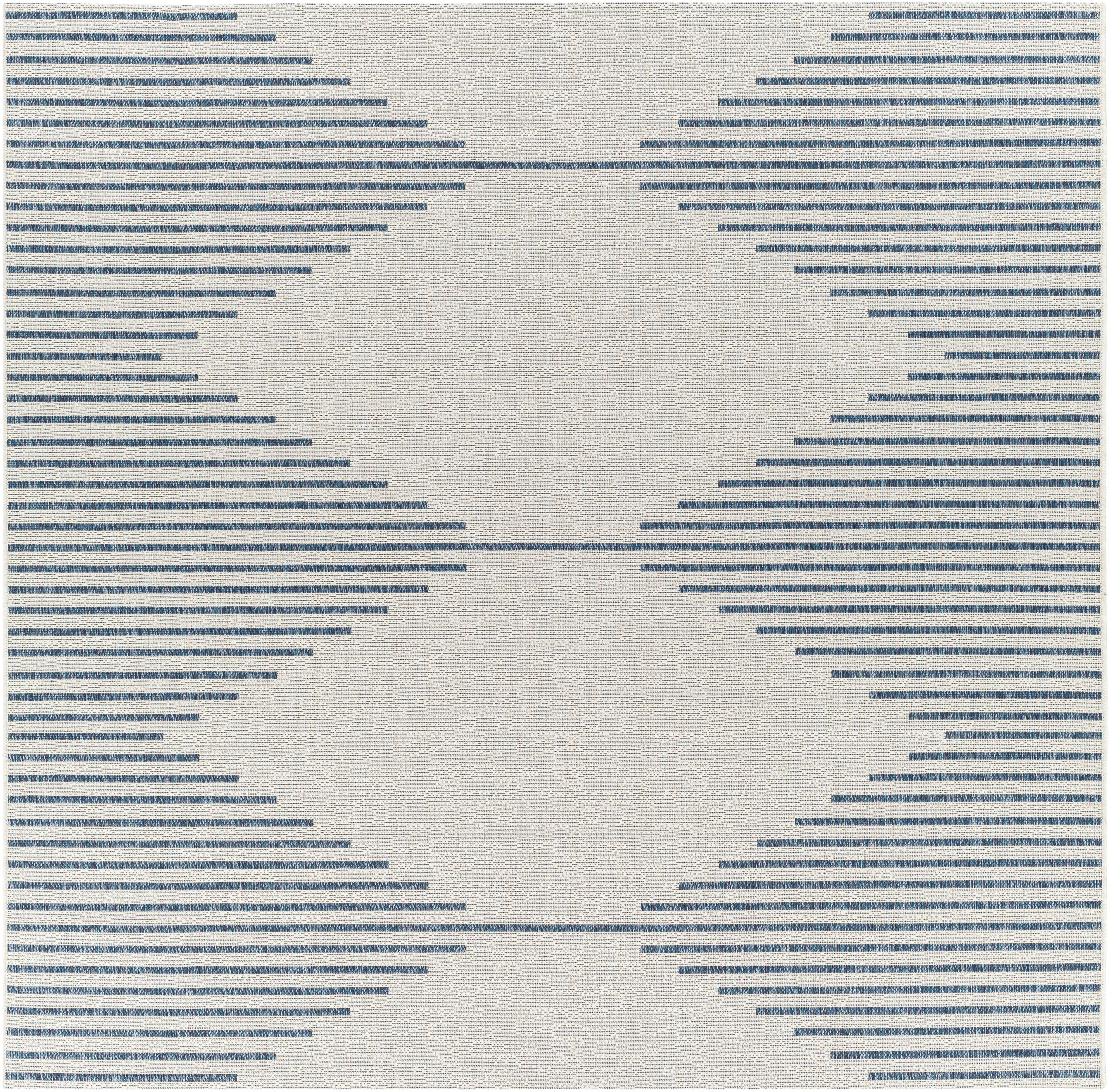 Surya Eagean EAG-2349 79 x 79" Square Fabric Rug in Blue/Navy/Off White