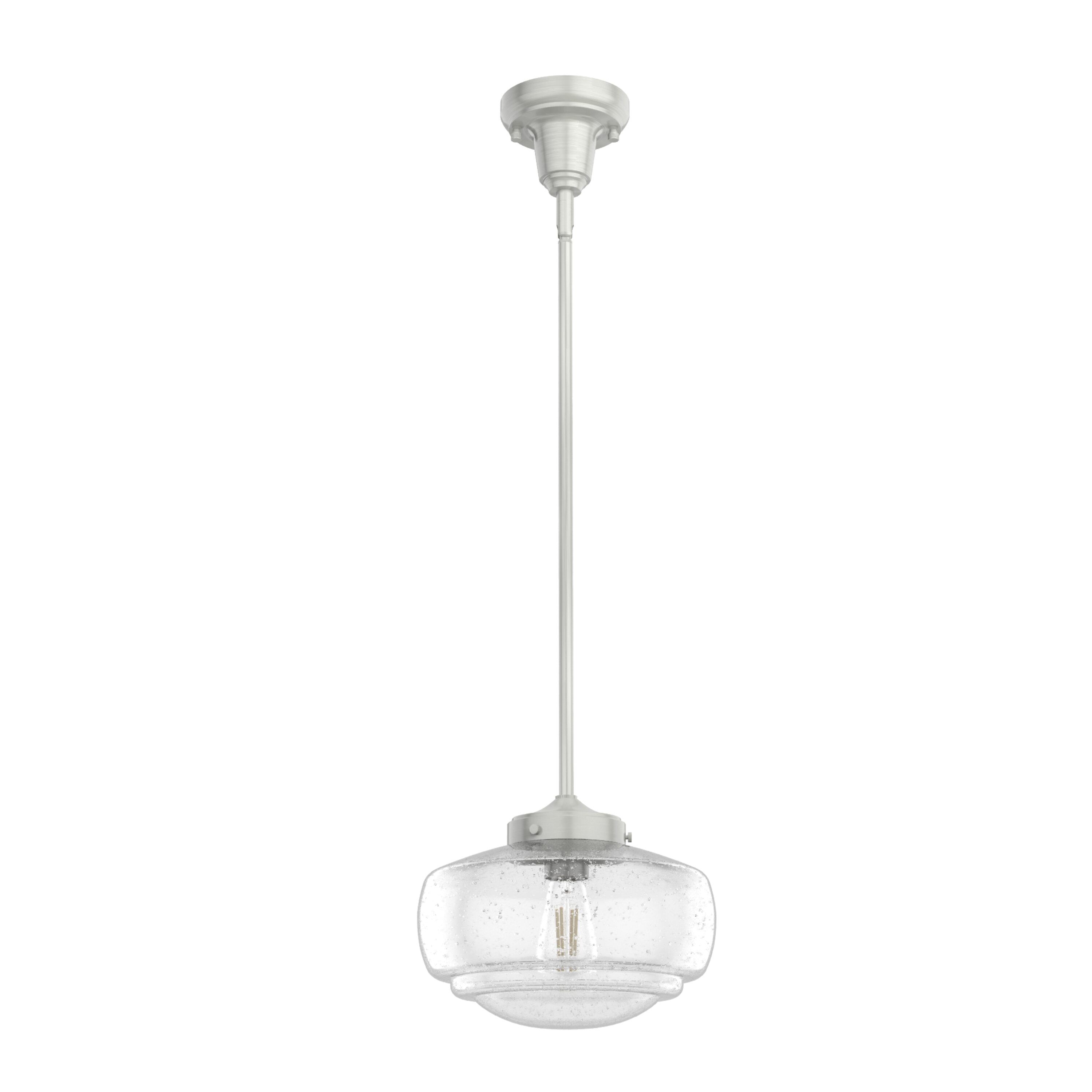 Saddle Creek 1 - Light Single Schoolhouse Pendant with Glass