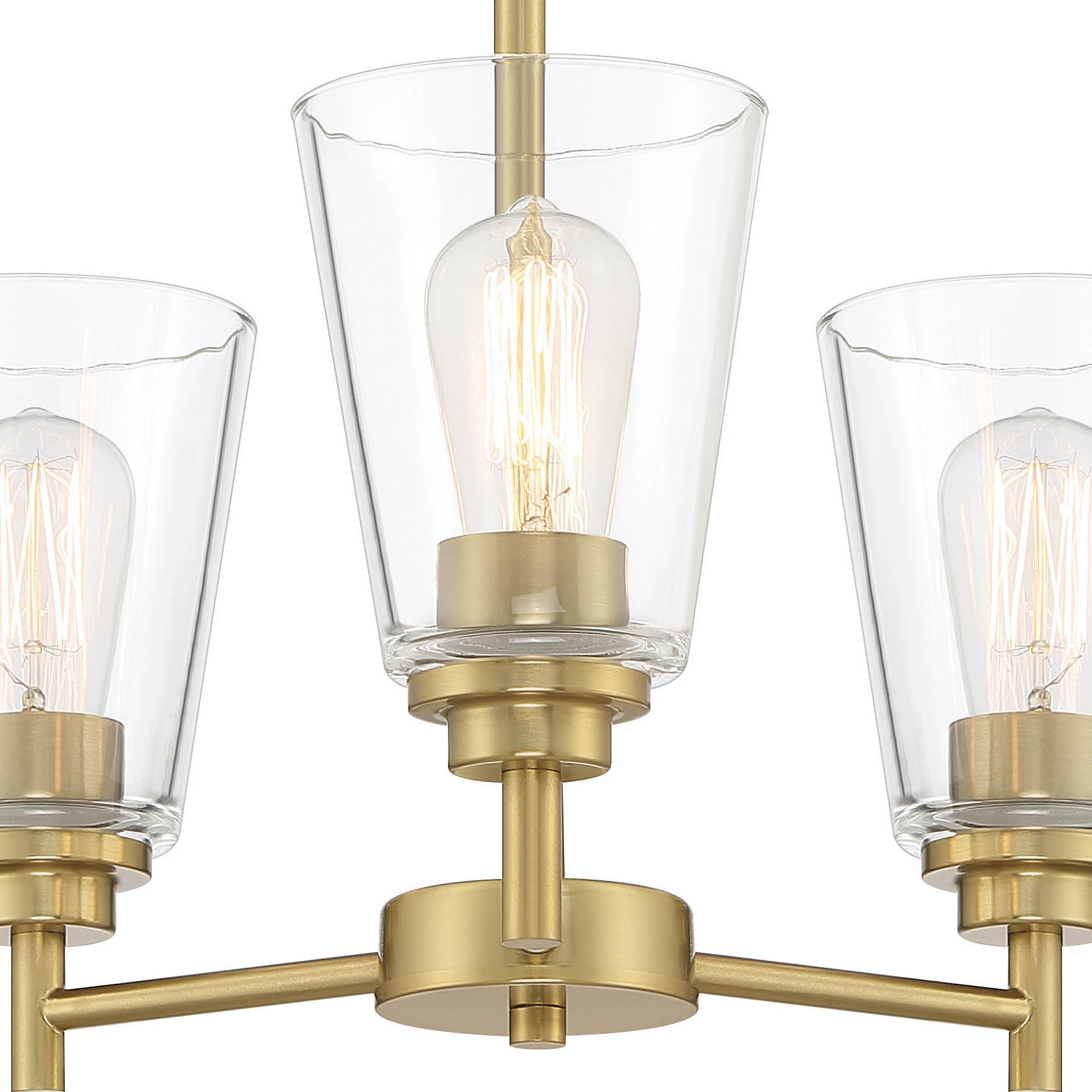 Westin 3-Light Modern Chandelier with Clear Glass Shades