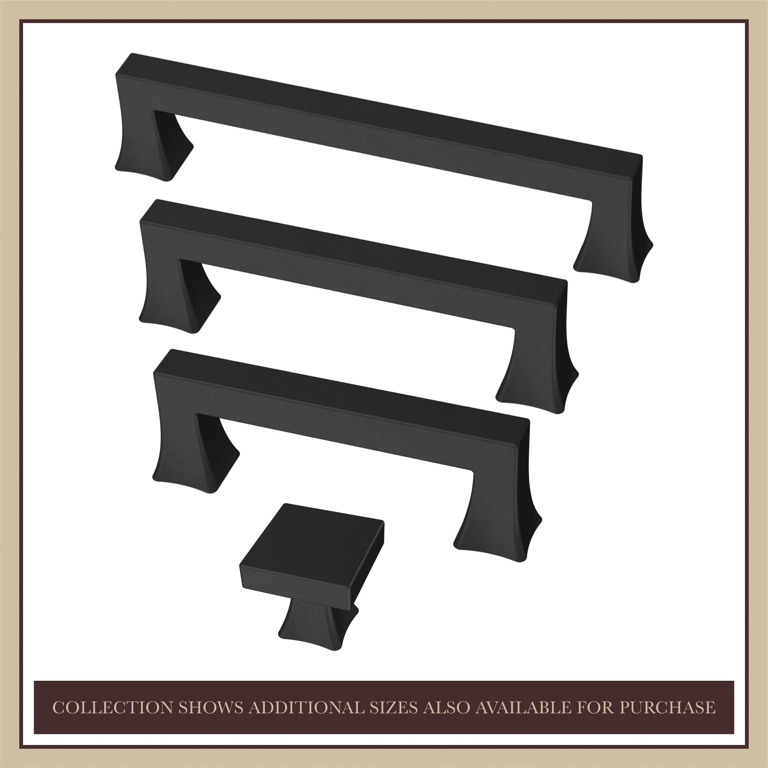 Liberty P43421W-FB Flat Black 1" Casual Square Cabinet Knob