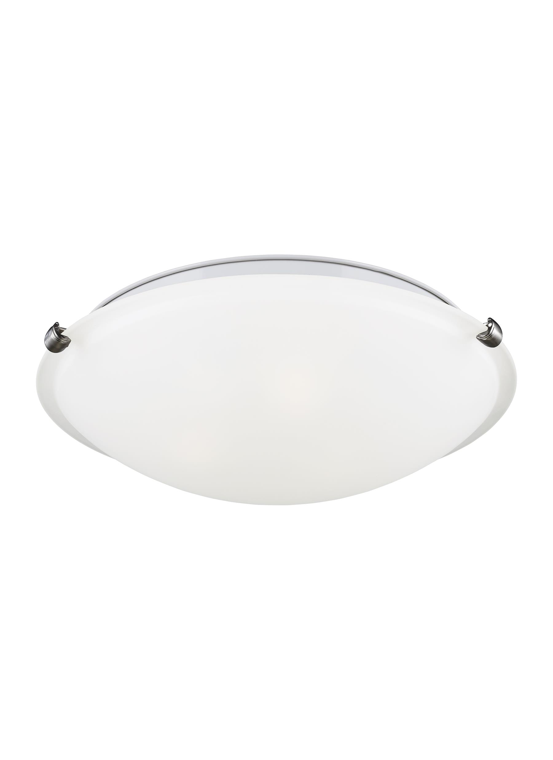 Clip Ceiling Flush Mount Collection 14-Watt Brushed Nickel Integrated LED Flush Mount