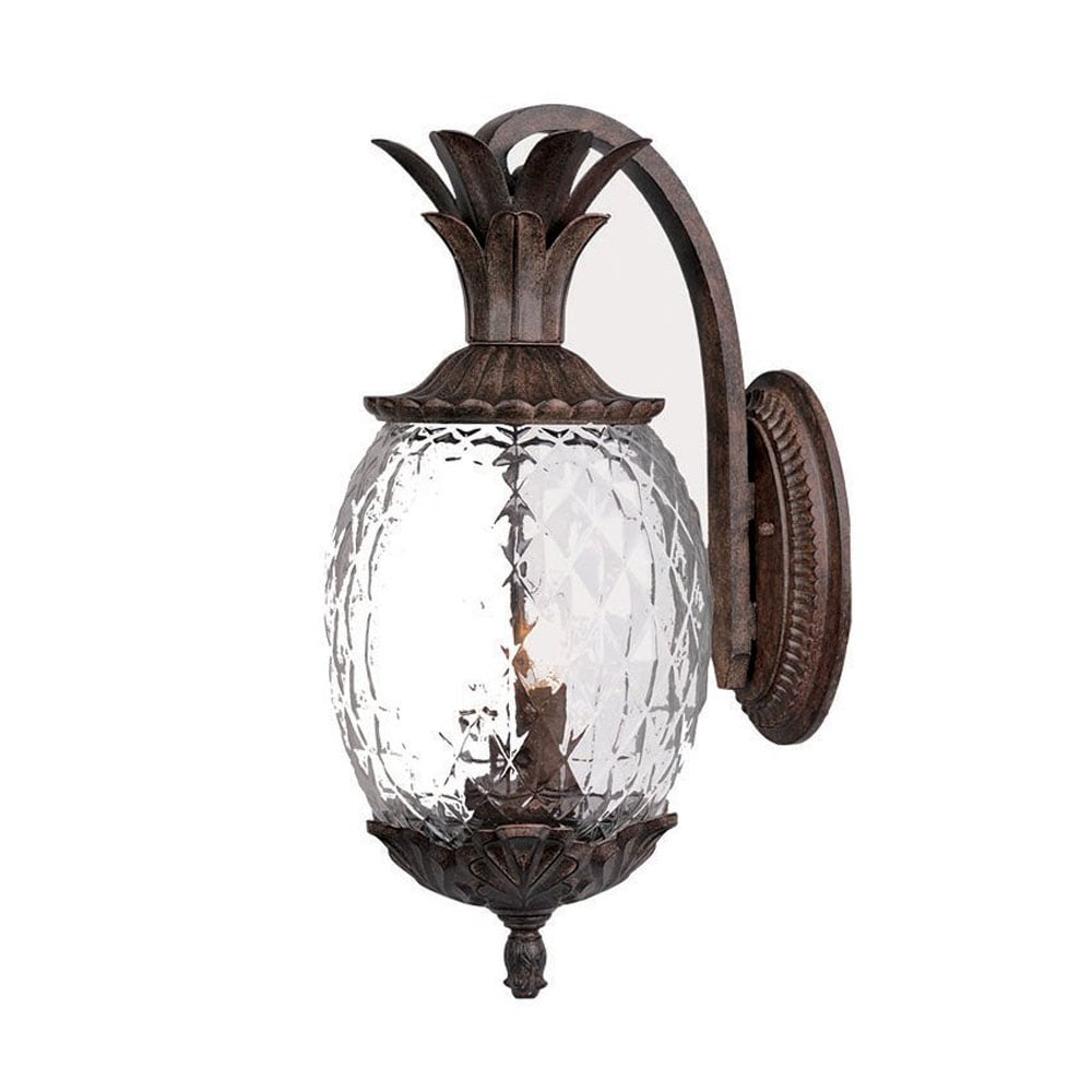 Black Dimmable Glass Lantern Wall Light