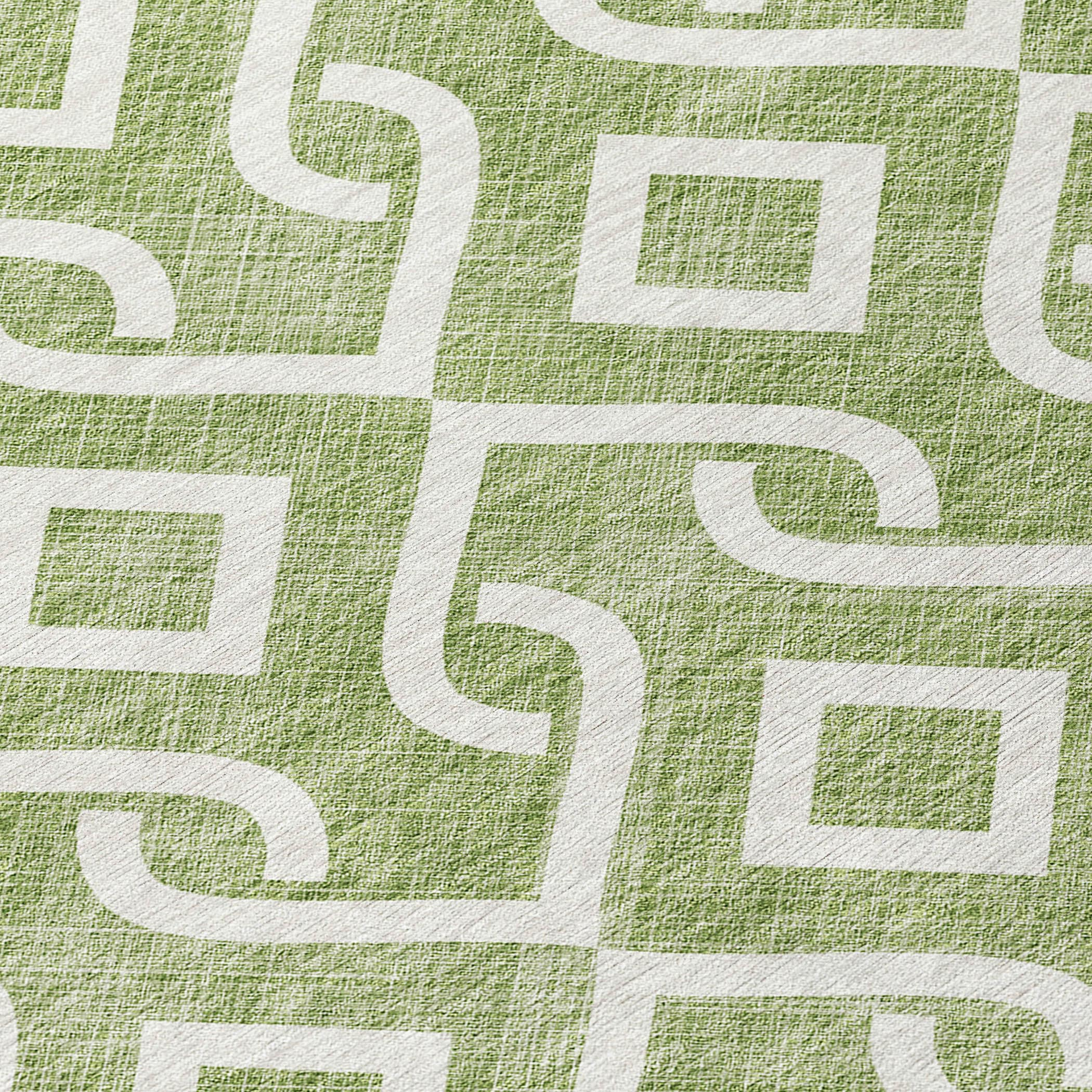 Addison Rugs Chantille ACN621 Green 8' x 10' Indoor Outdoor Area Rug, Easy Clean, Machine Washable, Non Shedding, Bedroom, Living Room, Dining Room, Kitchen, Patio Rug