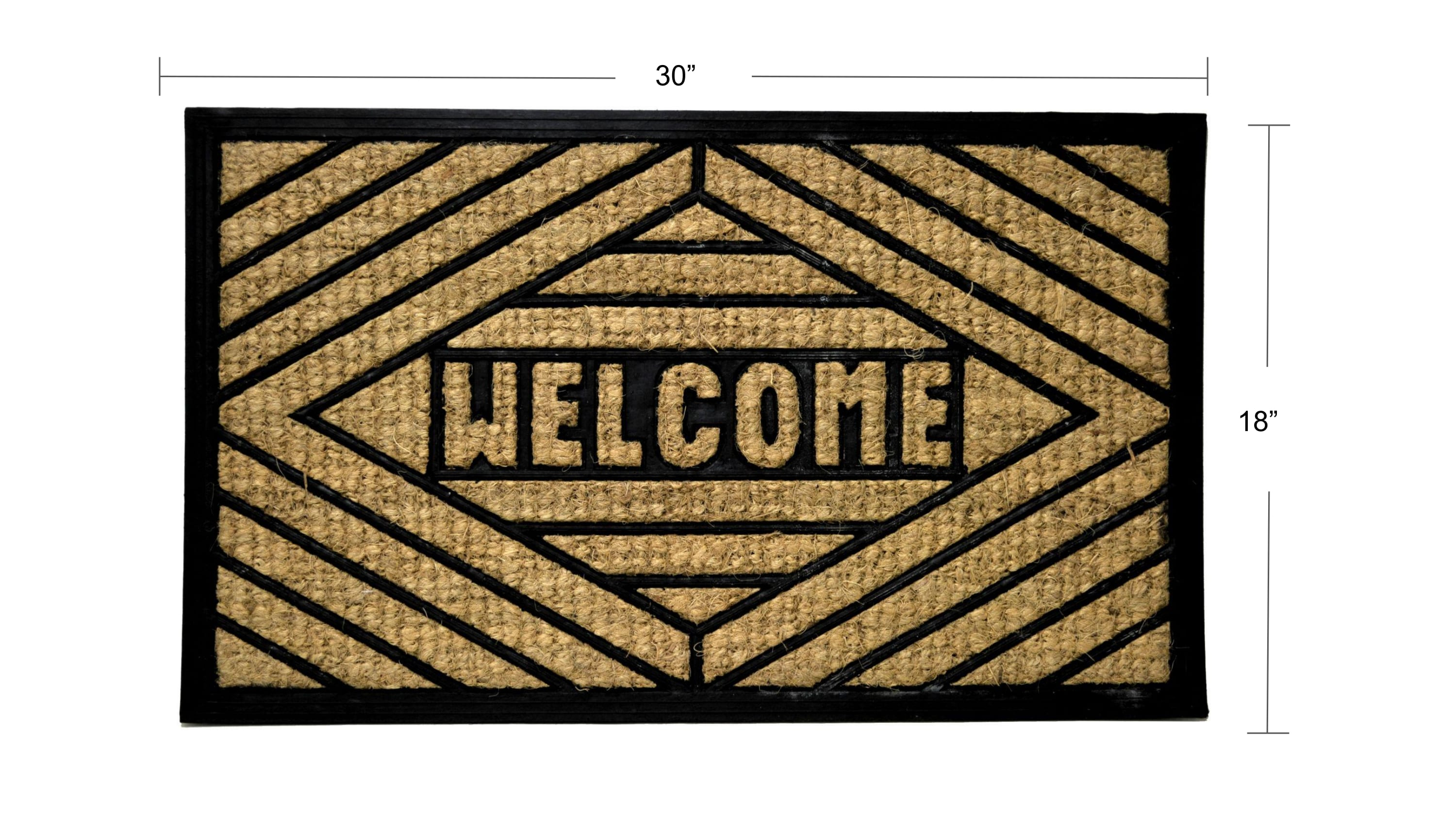 Eco-Friendly Coir and Recycled Rubber Outdoor Welcome Mat