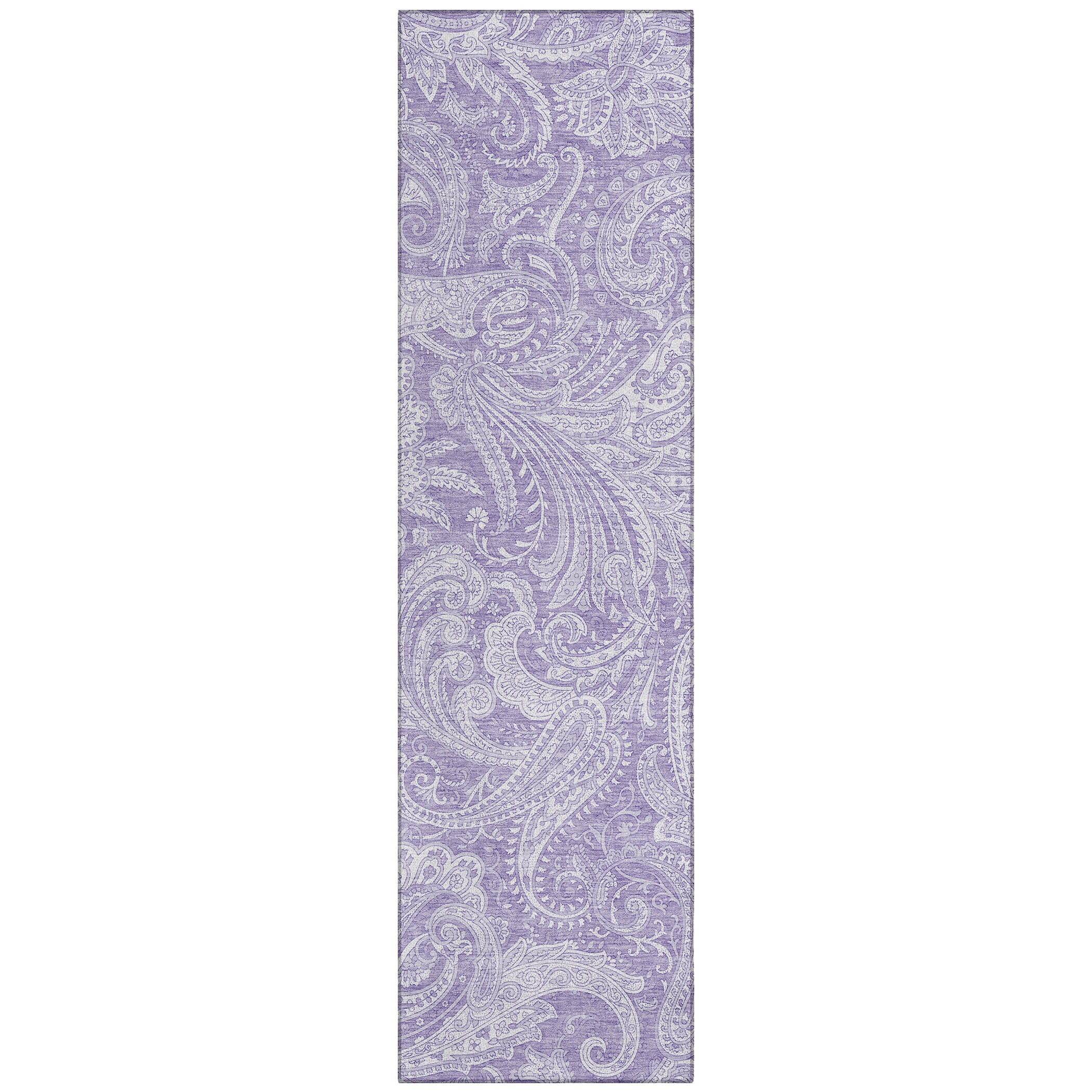 Addison Rugs Chantille Indoor/Outdoor Transitional Paisley Lavender Washable Runner Rug, 2'3" x 7'6"