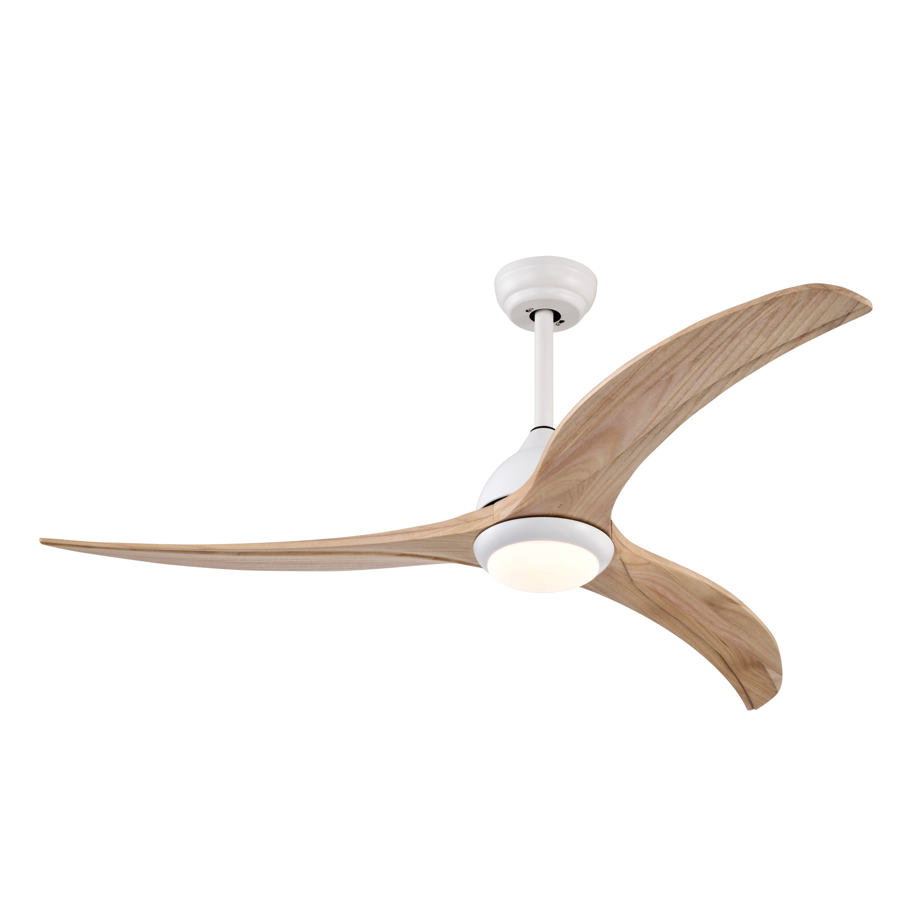 52" Ceiling Fan, Indoor Outdoor Ceiling Fan With Light with Remote Control, Noiseless Reversible Motor, 6 Speed ,3 Color ,Indoor.(Matte White)
