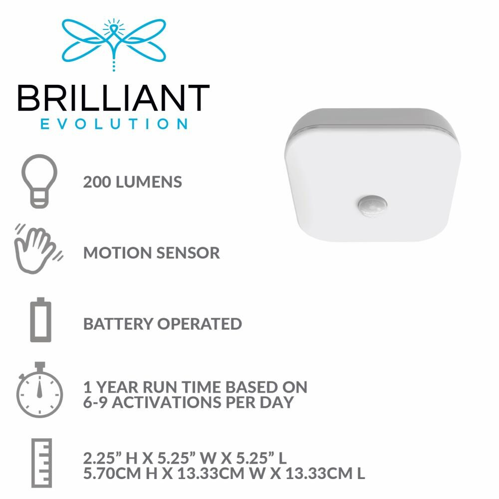 Brilliant Evolution Wireless LED Outdoor Flush Mount with Motion Sensor