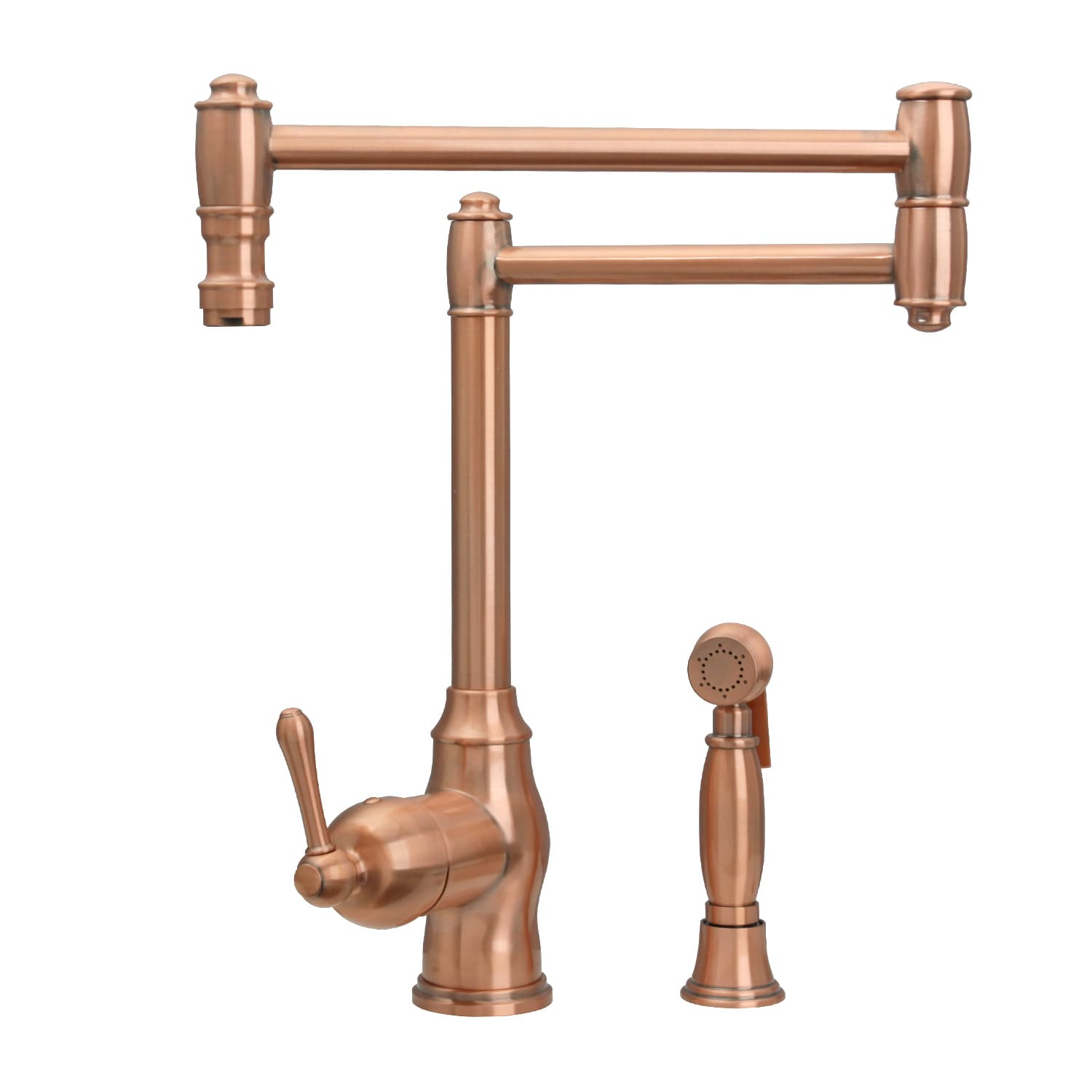 Akicon Copper Single Handle Deck-mount Pot Filler Kitchen Faucet ( Side Sprayer Included )