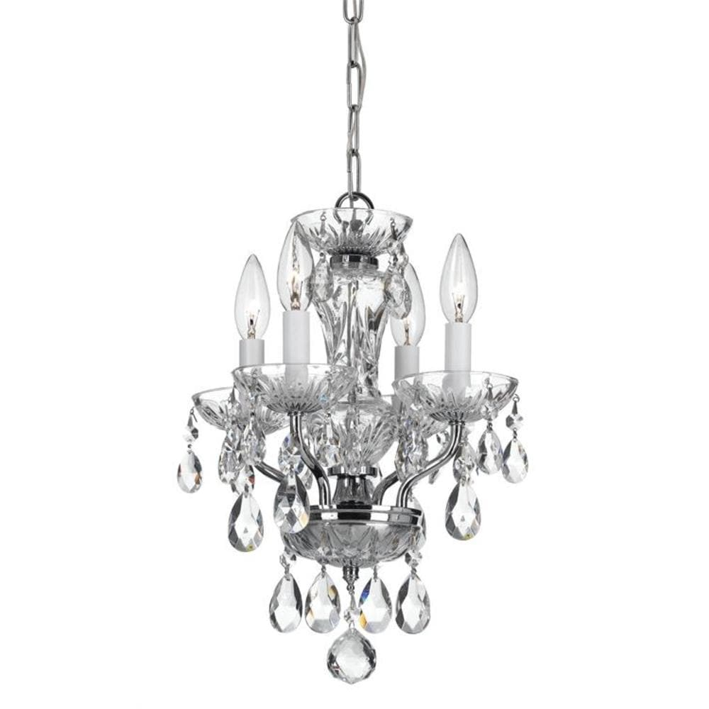 Crystorama Lighting - Traditional Crystal - 15 Inch 4 Light Chandelier-Swarovski
