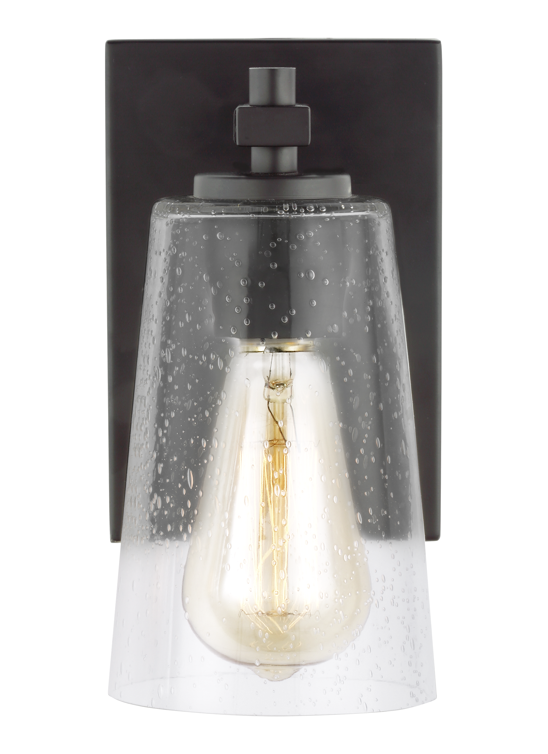 Mercer Seeded Glass 1-Light Sconce in Oil Rubbed Bronze