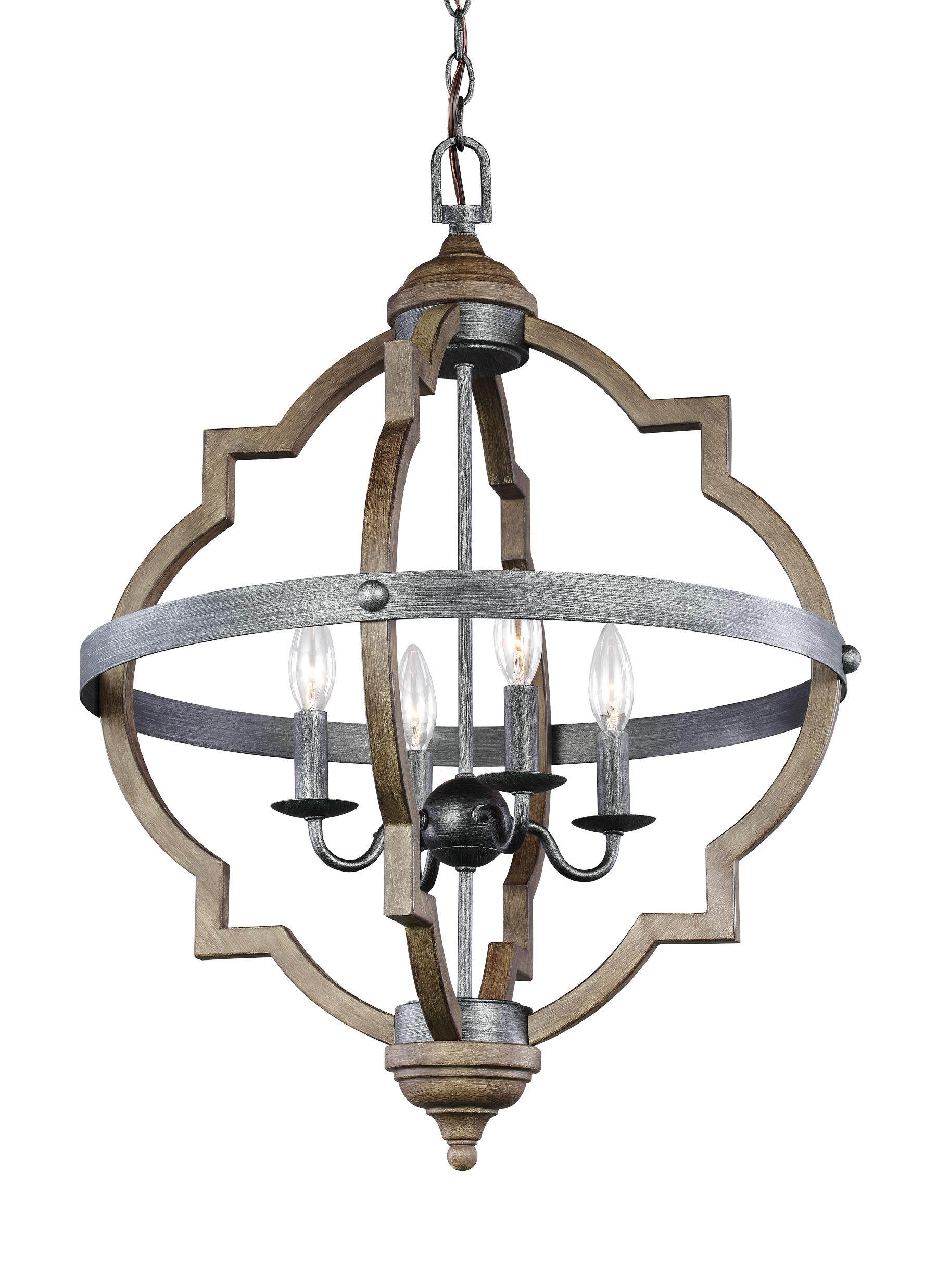 Stardust Chrome Quatrefoil 4-Light Incandescent Pendant
