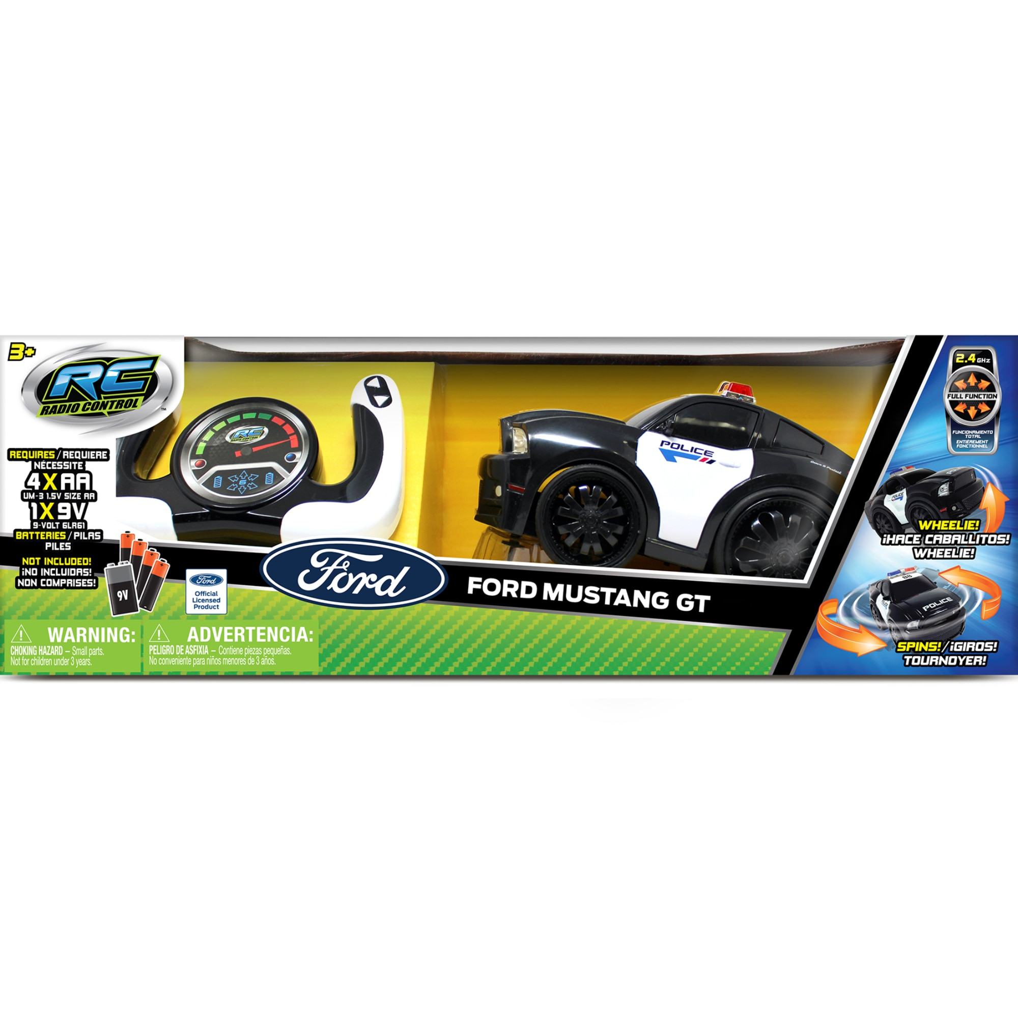 Jam'n Products - Gear'd Up Chunky Ford Mustang RC Vehicle, Police - 3 Years and up