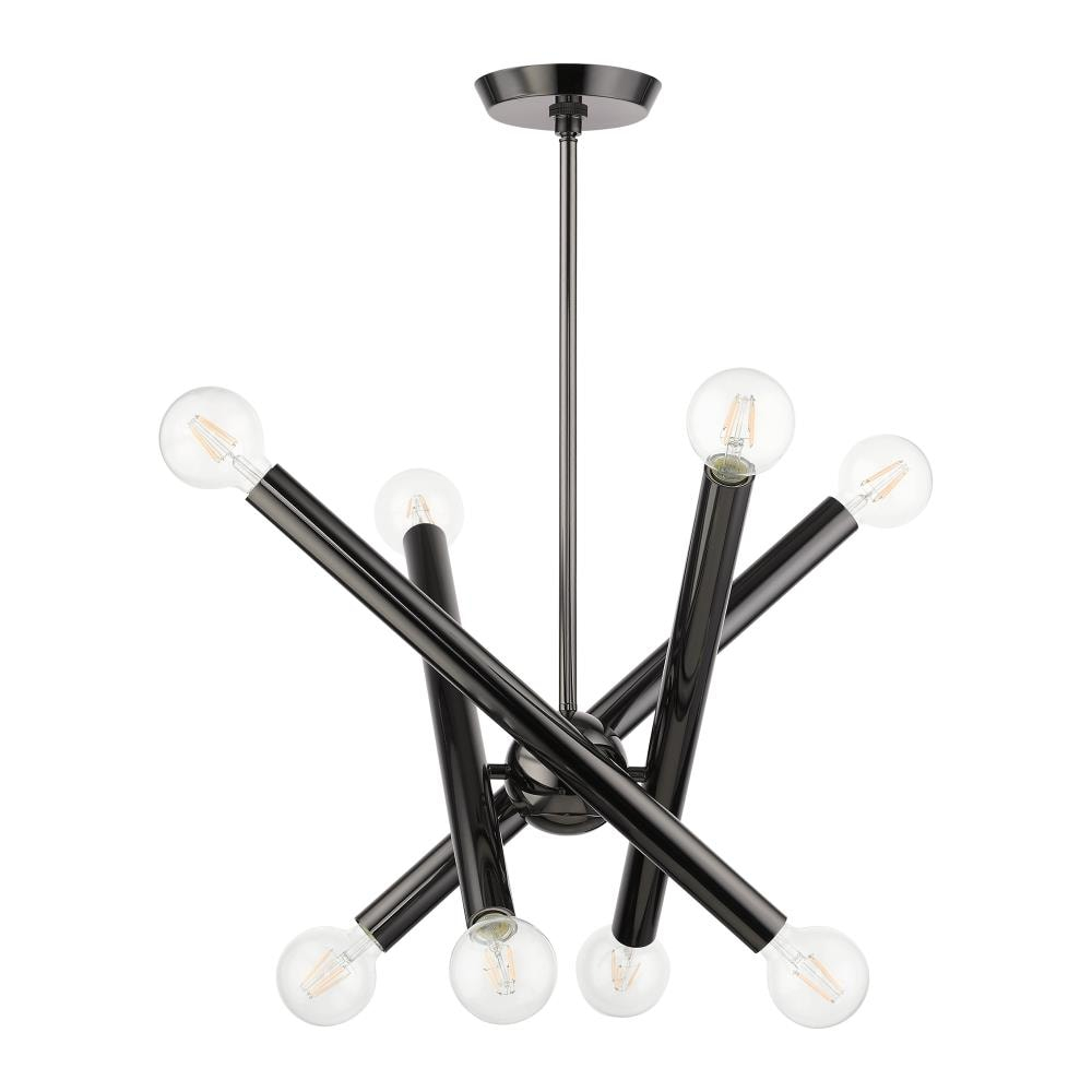 Livex Lighting Stafford 8 - Light Chandelier in  Black Chrome