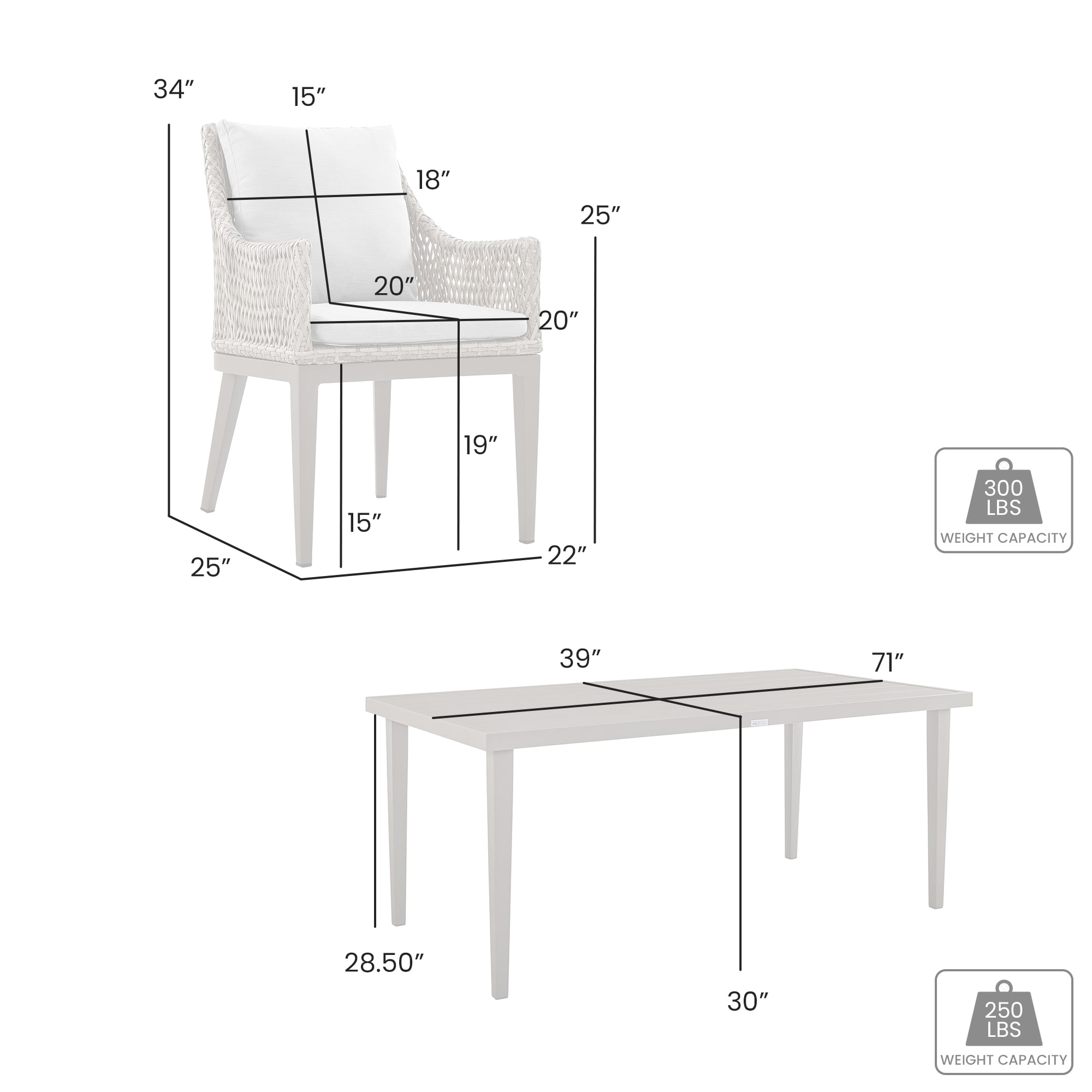 Homestock Urban Oasis 5 Piece Gray Aluminum Outdoor Dining Set with Gray Fabric