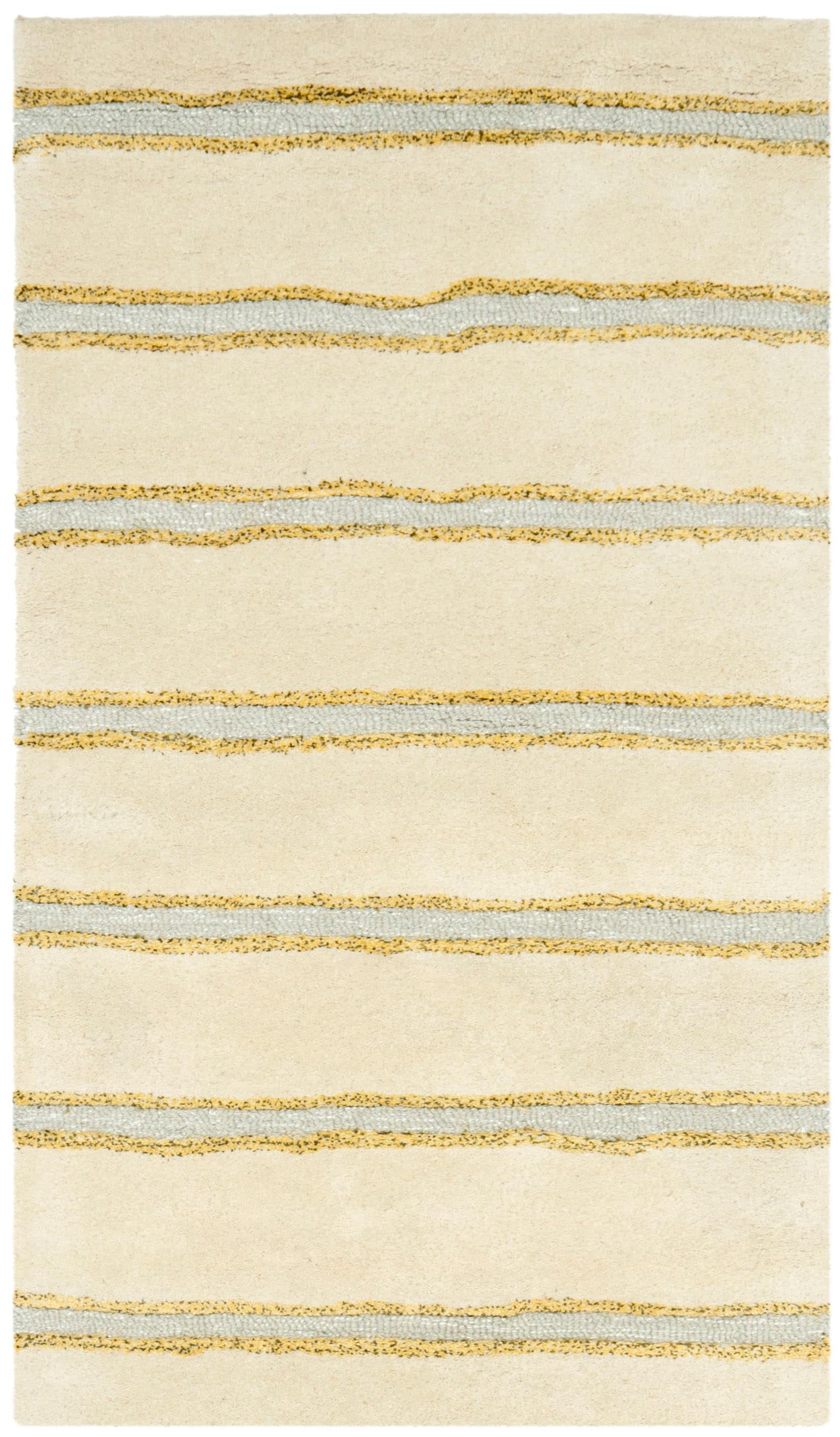 SAFAVIEH Martha Stewart Chalk Stripe Area Rug, Wheat Beige, 2'6" x 4'3"