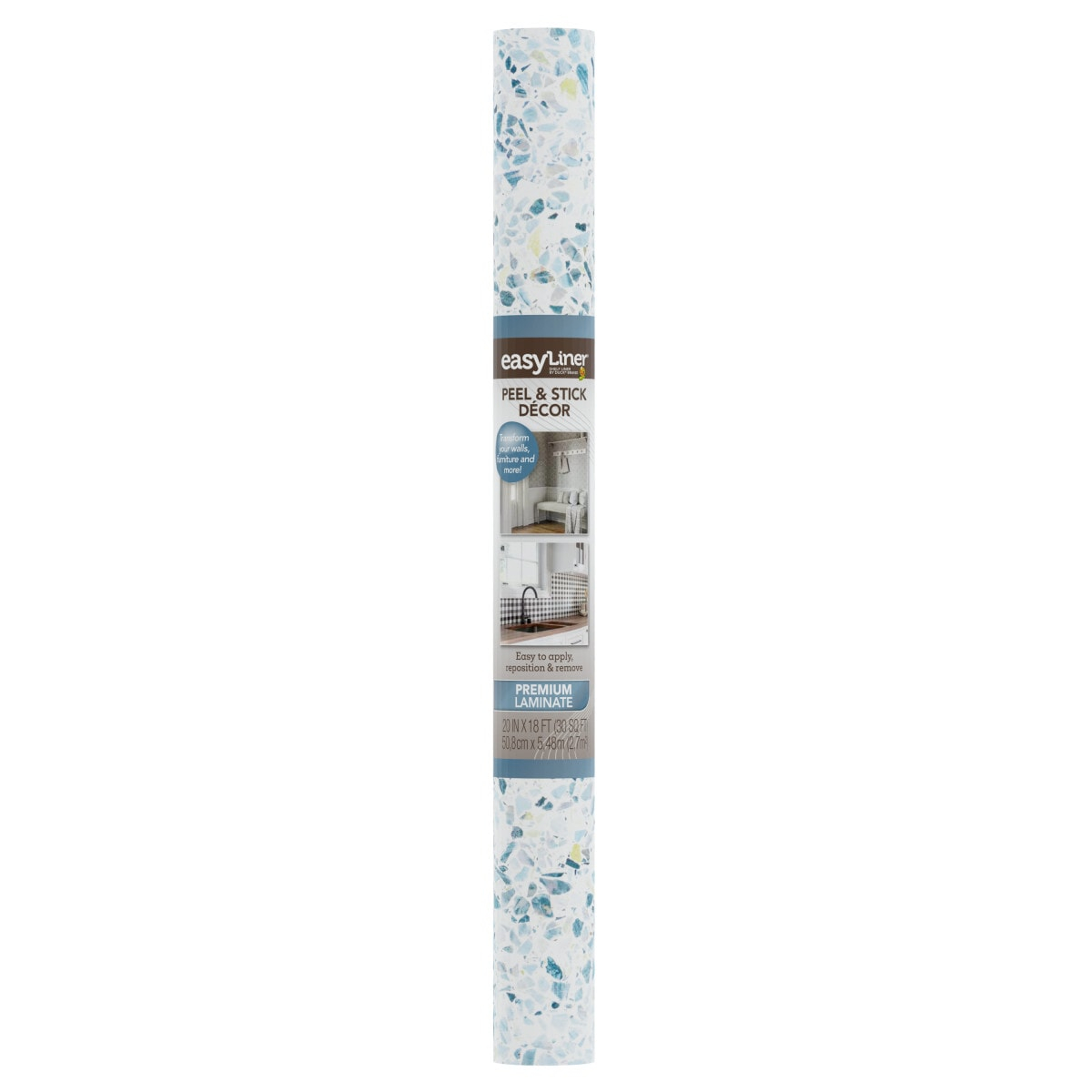 EasyLiner Premium Removable Adhesive Peel & Stick Wallpaper, Sea Glass, 20 in. x 18 ft.