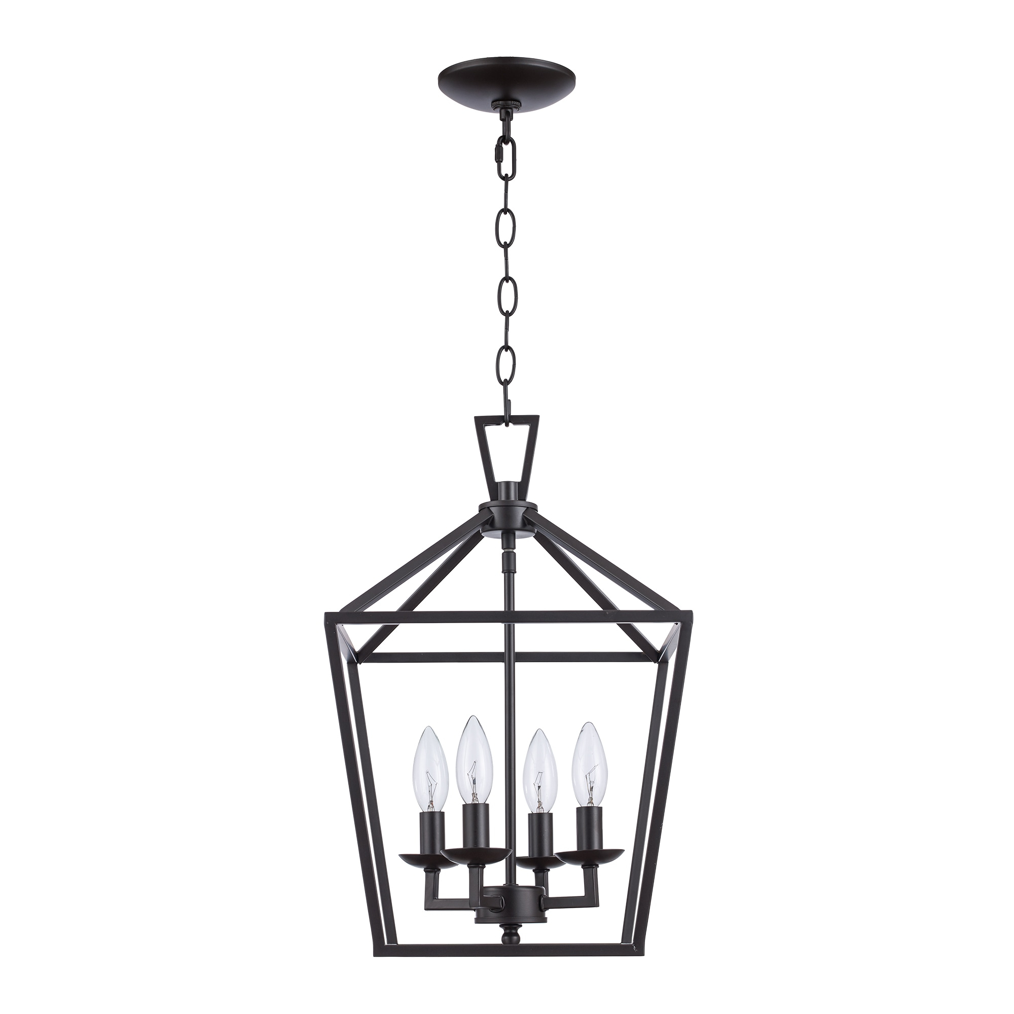 Lacey Industrial Cage 4-Light Pendant in Oil Rubbed Bronze