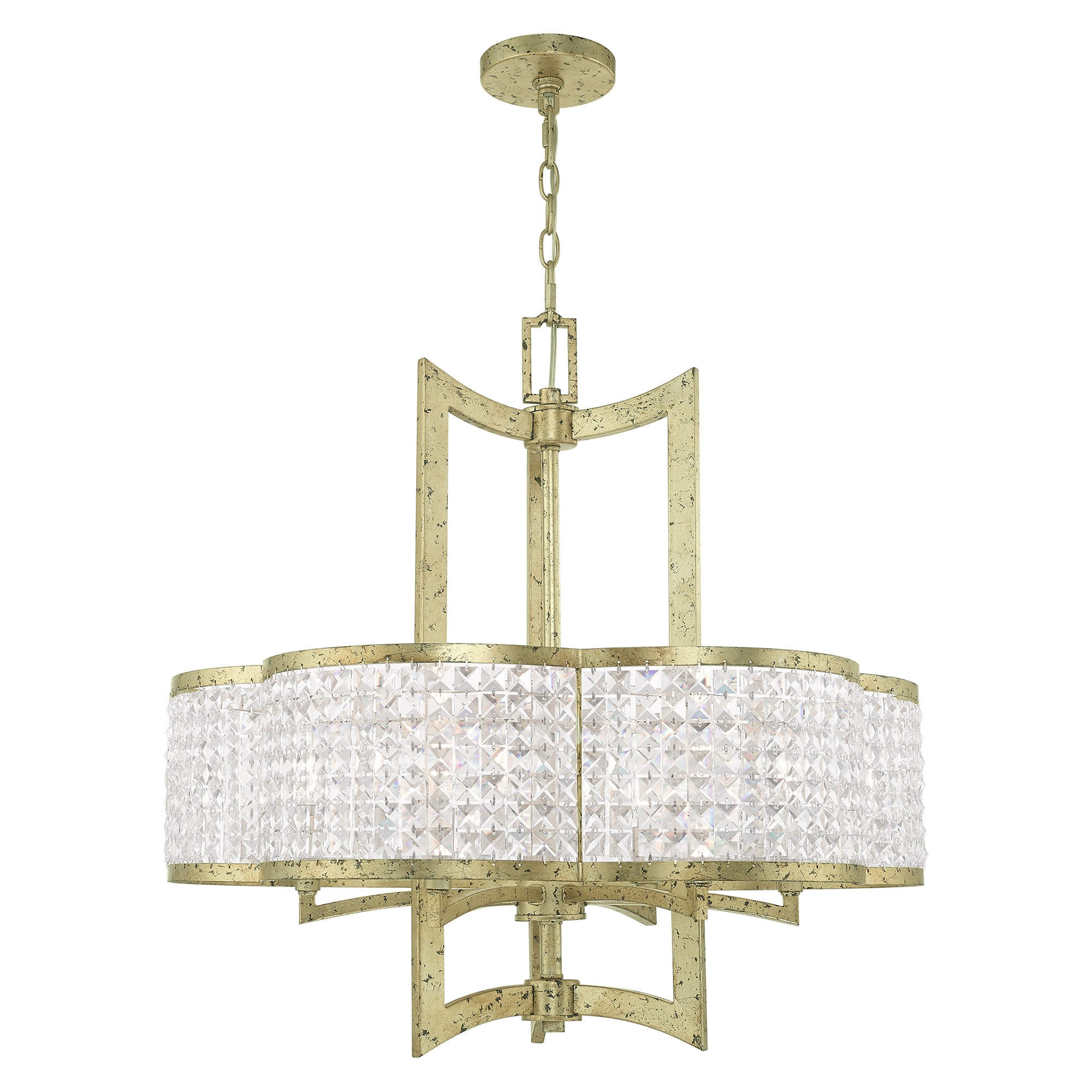 Livex Lighting Grammercy 6 - Light Chandelier in  Winter Gold