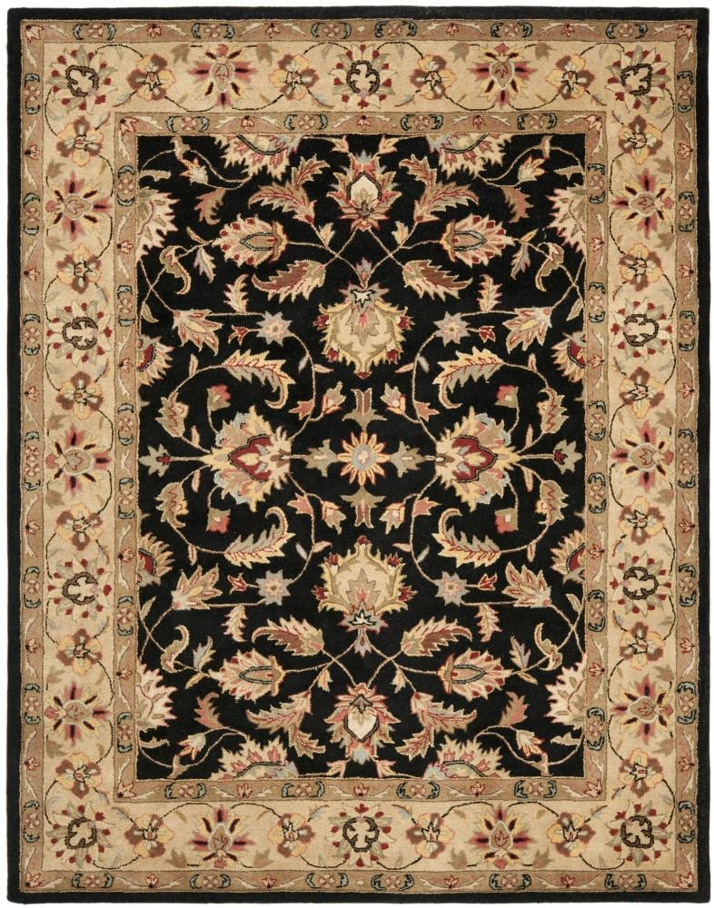 SAFAVIEH Heritage Augustine Traditional Wool Area Rug, Black/Gold, 9' x 12'