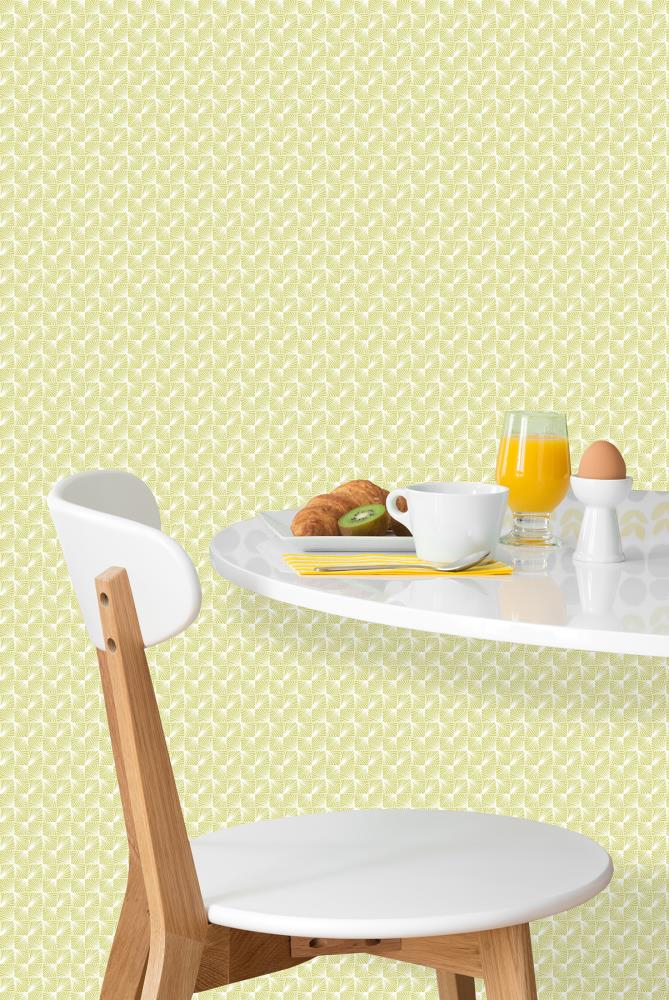 Coloroll Stockholm Lime Geometric Wallpaper