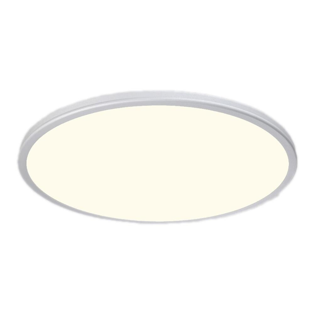 Geos 22 in. 1-Light 2700K Titanium LED Flush Mount