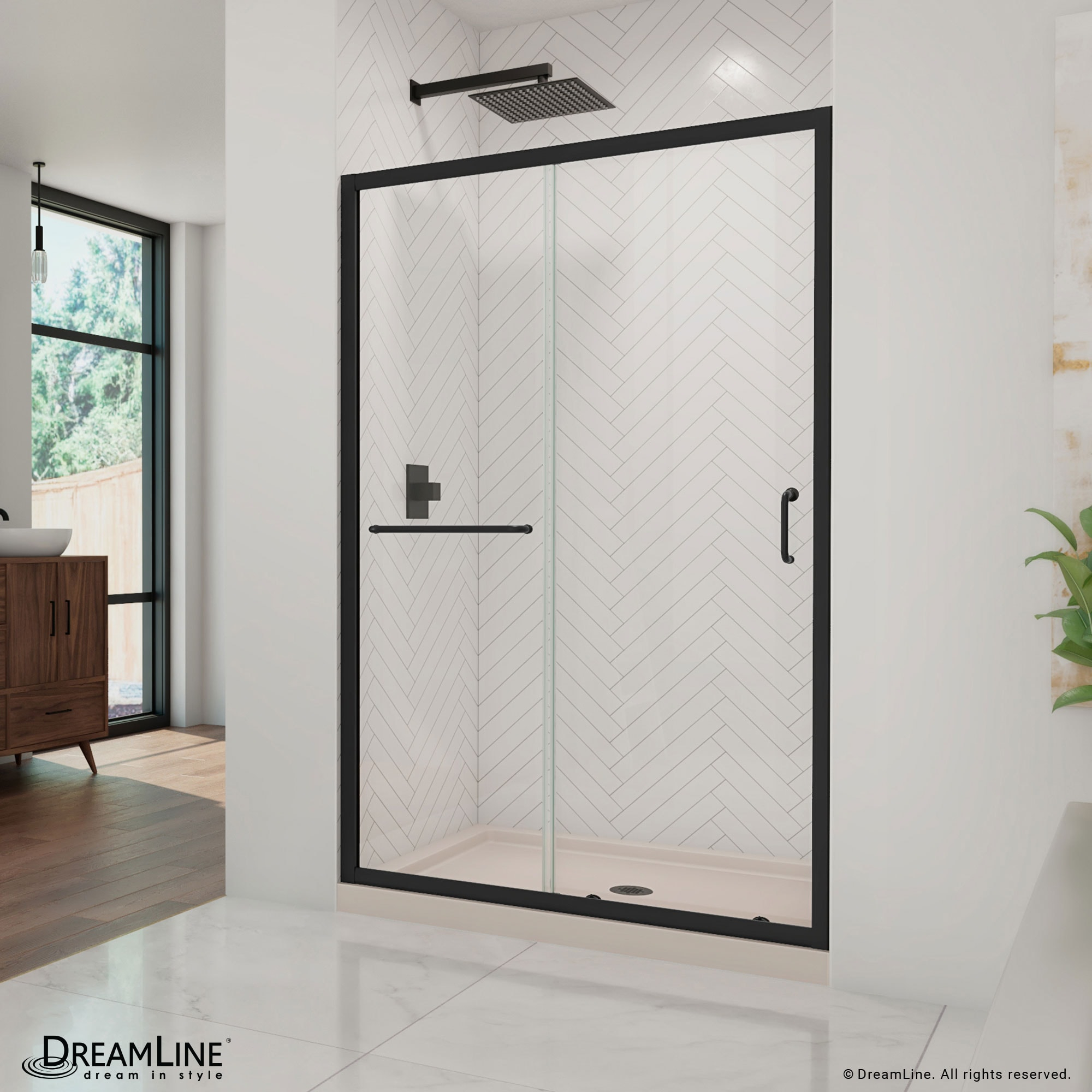 Dreamline Dl6975clc-22 Infinity-Z 74-3/4" High X 48" Wide X 36" Deep Alcove Shower Module