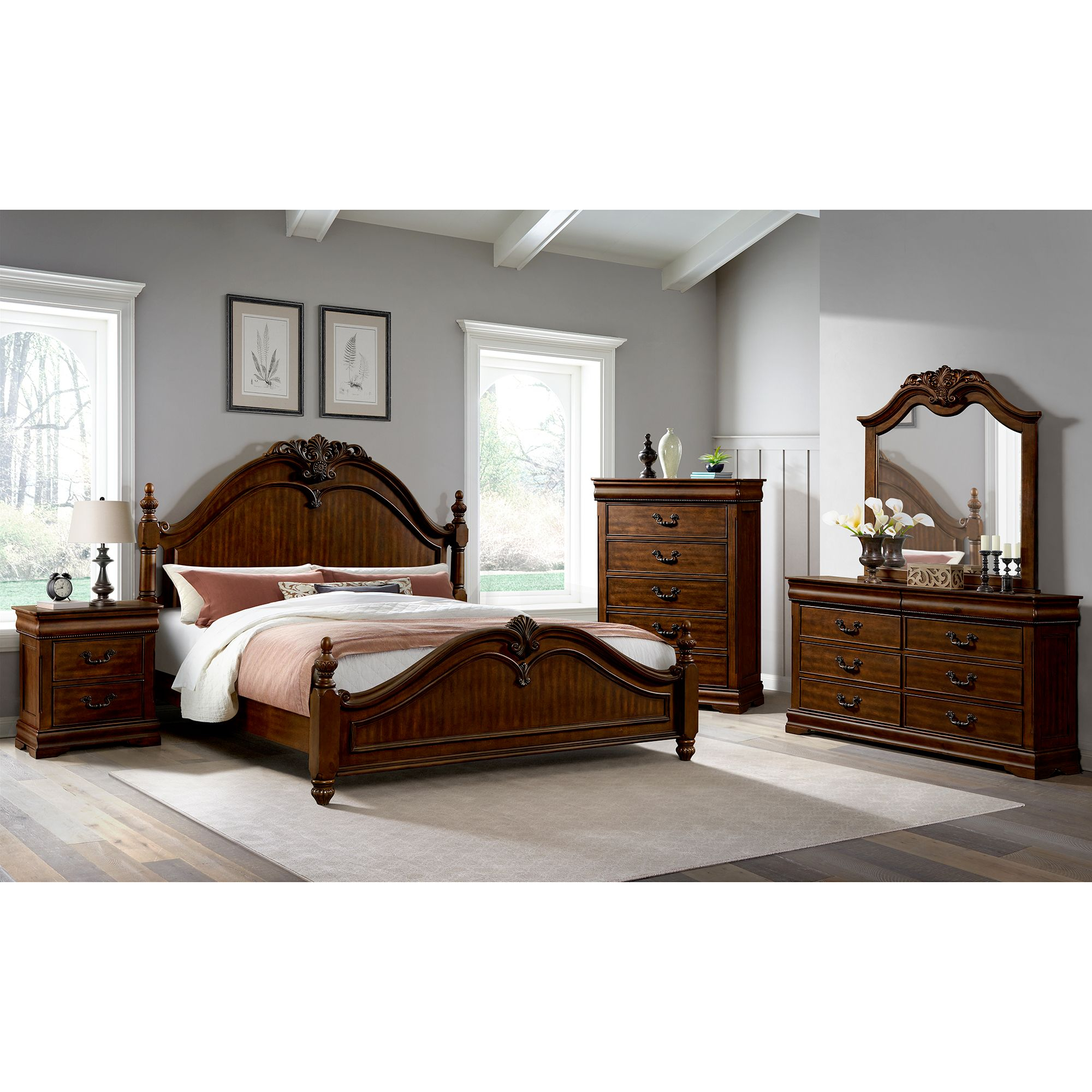 Elements Coppola Queen Bed in Cherry