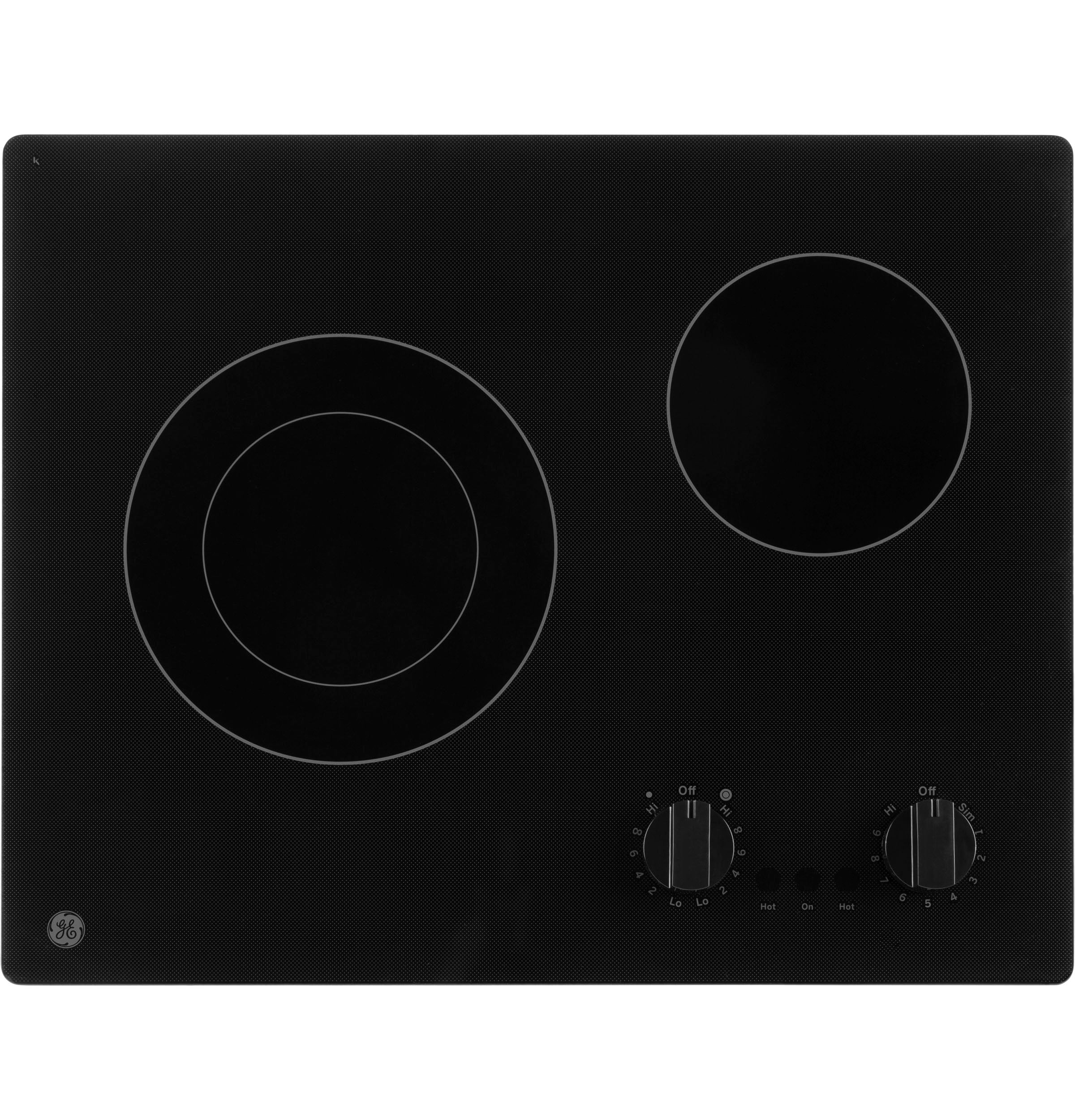 Ge Jp3021 22" Wide 2 Burner Electric Cooktop - Black