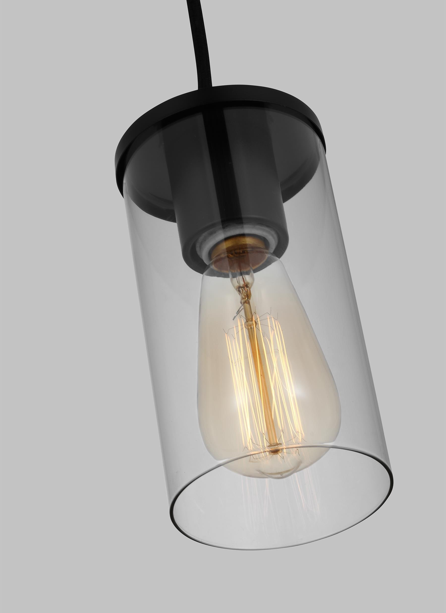 Midnight Black Glass Mini Globe Pendant Light