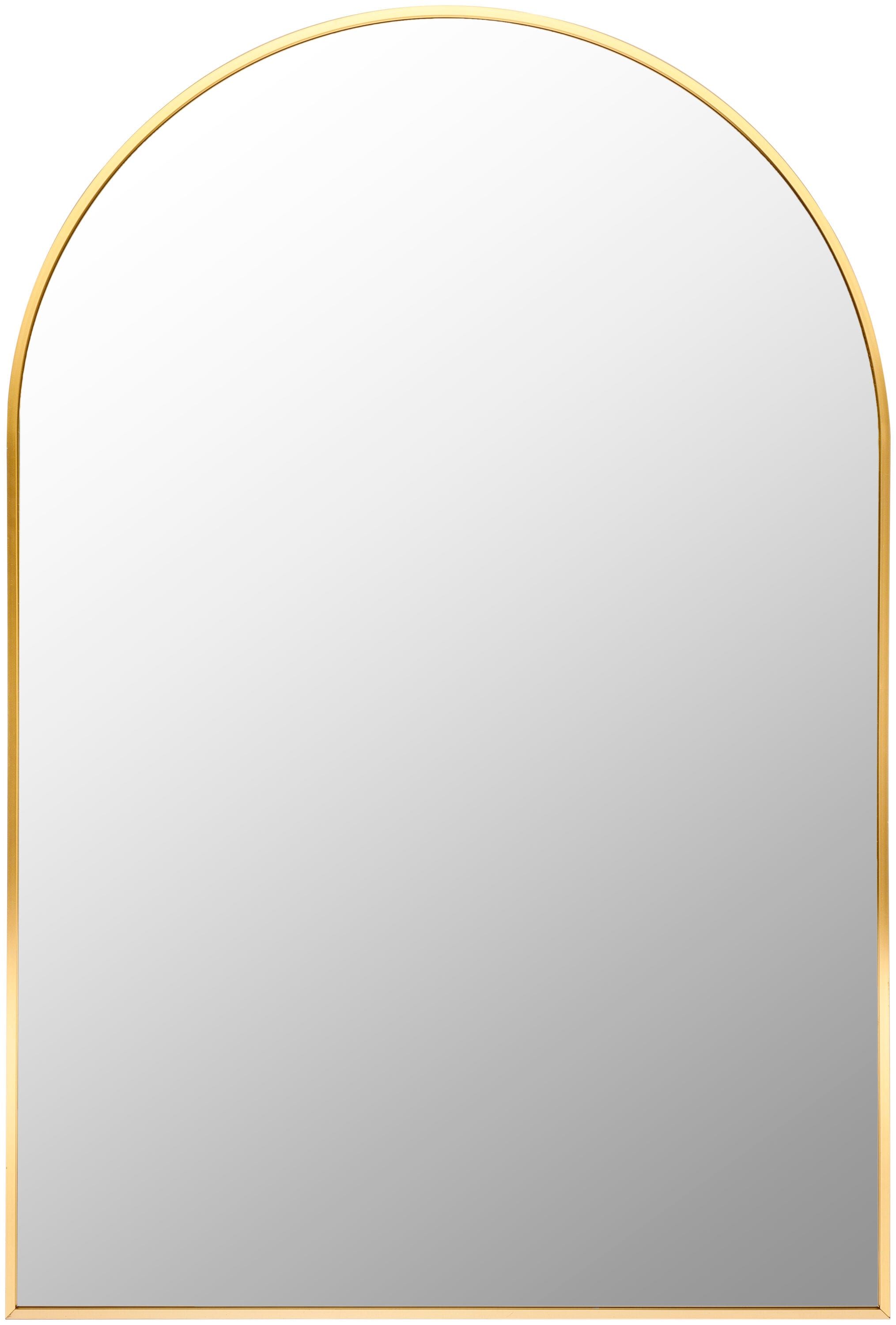 Aranya Rectangular Wood Silver and Gold Bathroom Vanity Mirror