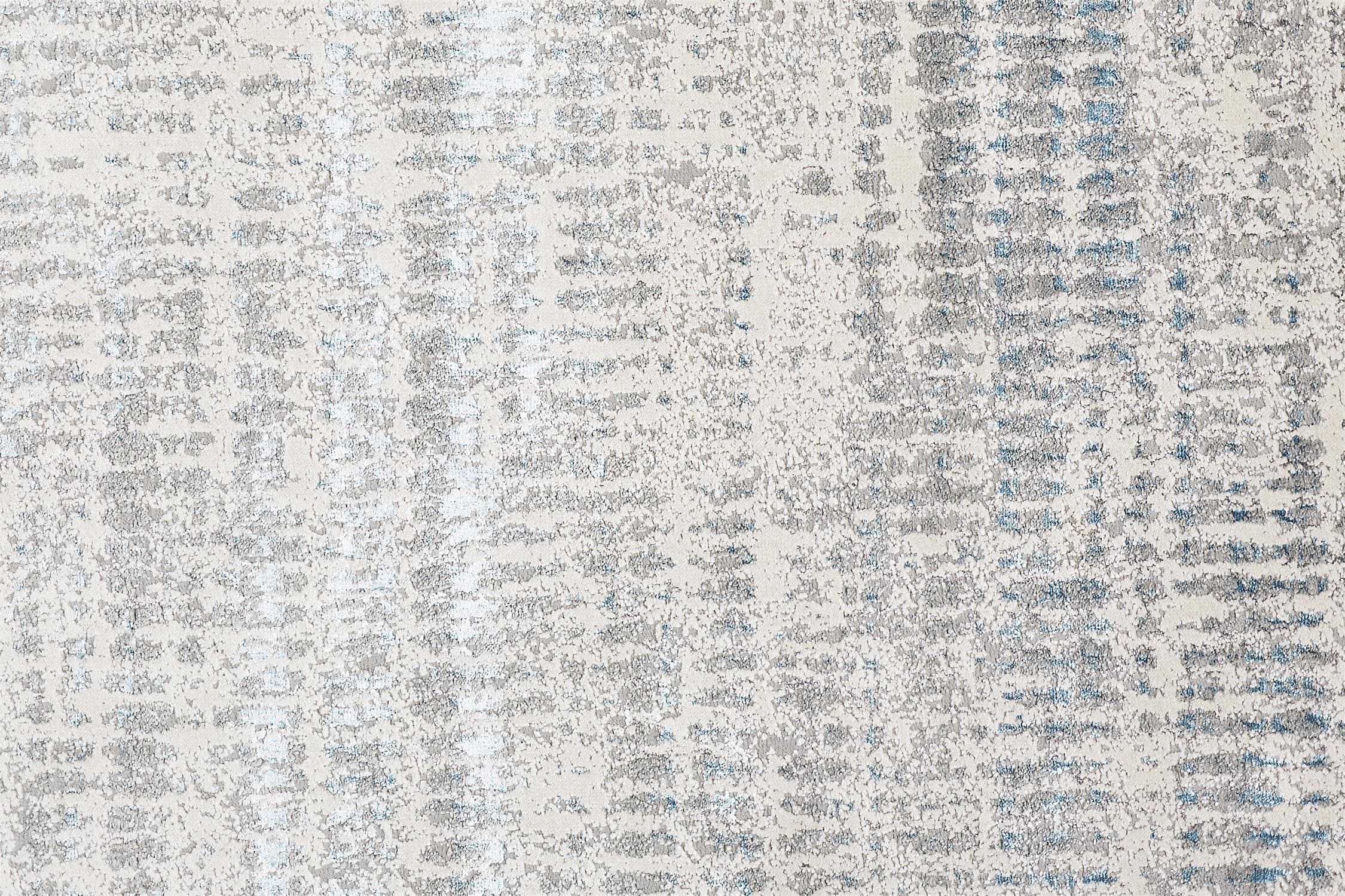 Room Envy Aurelian 7 x 10 (ft) Loomed Polyester Pearled Ivory/Silver Gray Rectangular Indoor Abstract Mid-Century Modern Area rug