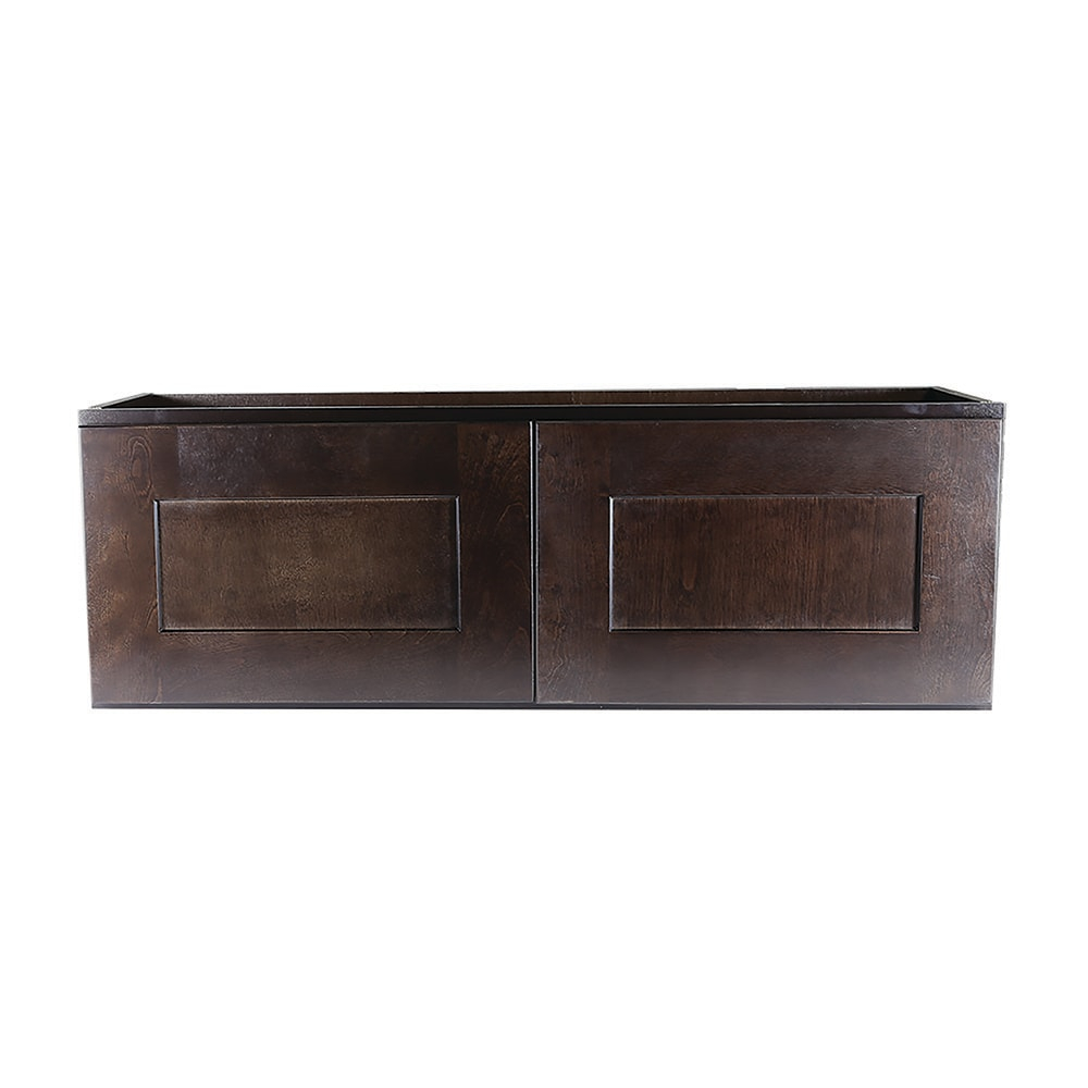 Brookings Shaker Unassembled Bridge Wall Kitchen Cabinet W3321, 33 W x 12 D x 21 H, Brown, Solid Wood, Design House, 543231