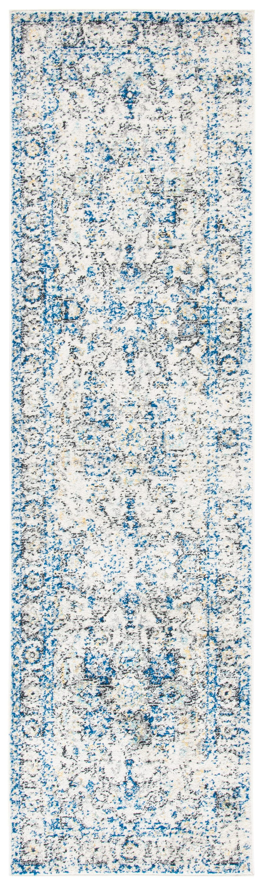 SAFAVIEH Madison Katina Traditional Runner Rug, Grey/Ivory, 2'3" x 18'