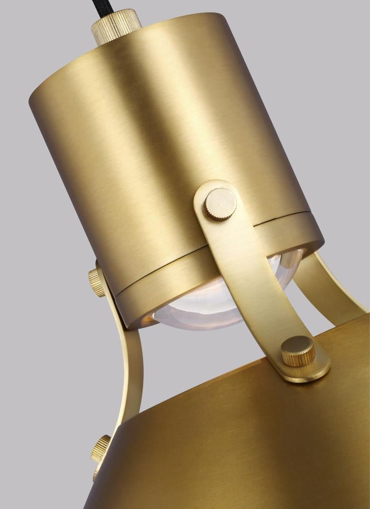 Brynne 19.75" Burnished Brass Minimalist LED Pendant Light
