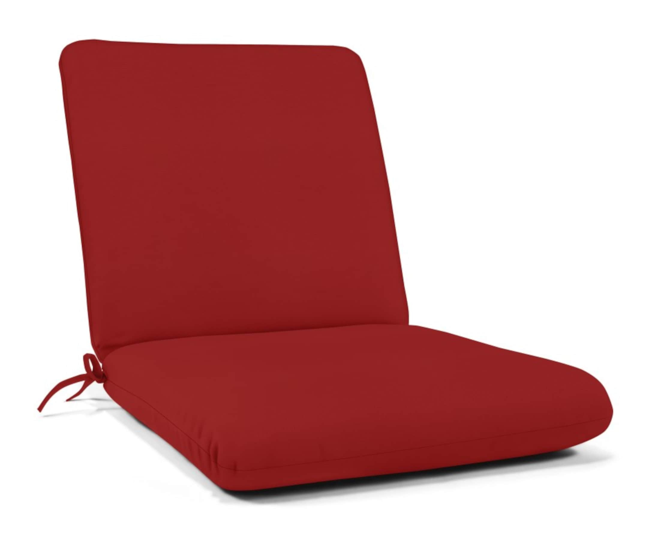 Sunbrella Solid Hinged Chair Cushion 44 x 22 in. - Canvas Jockey Red