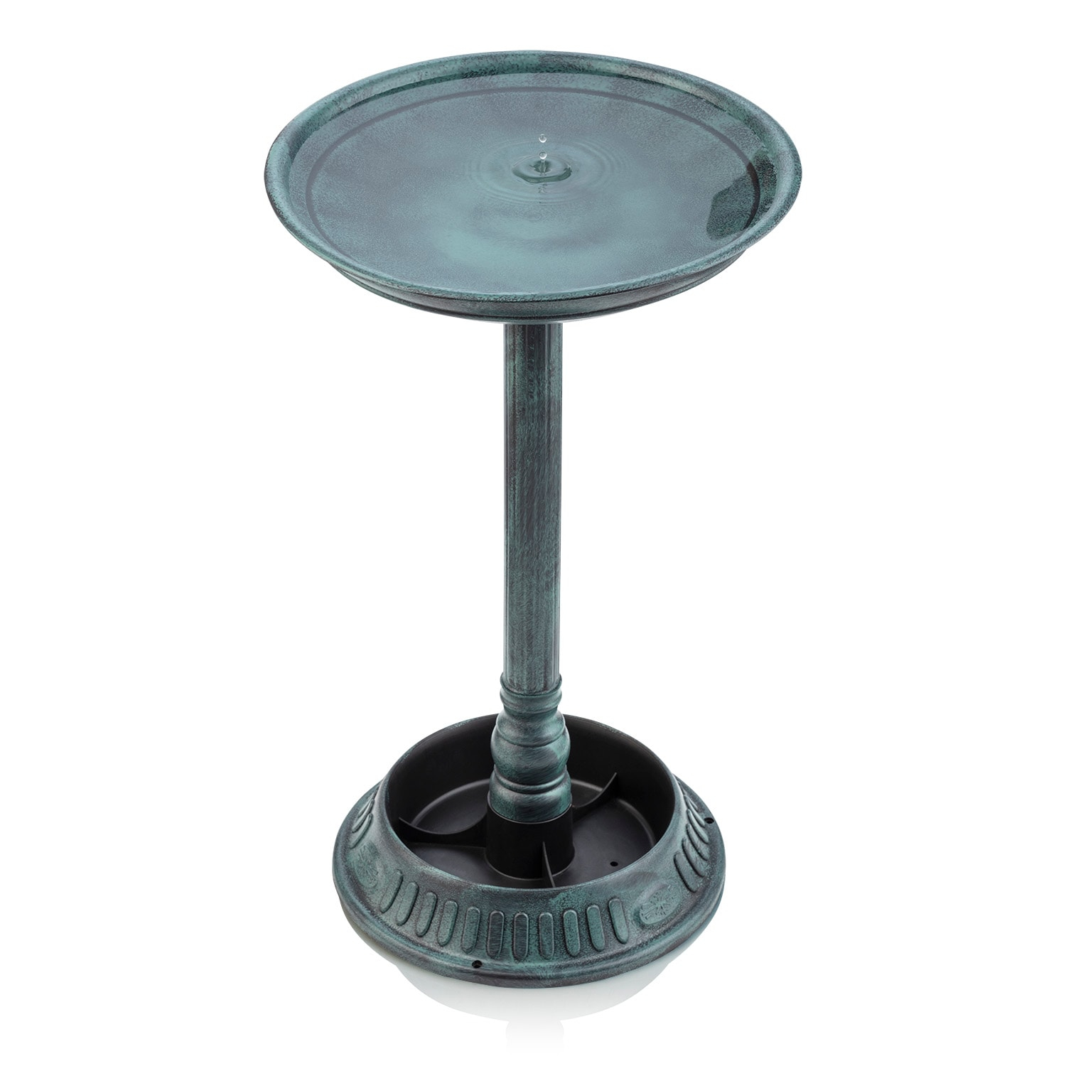 Alpine Corporation Plastic Bird Bath with Plant Adaptability, Green