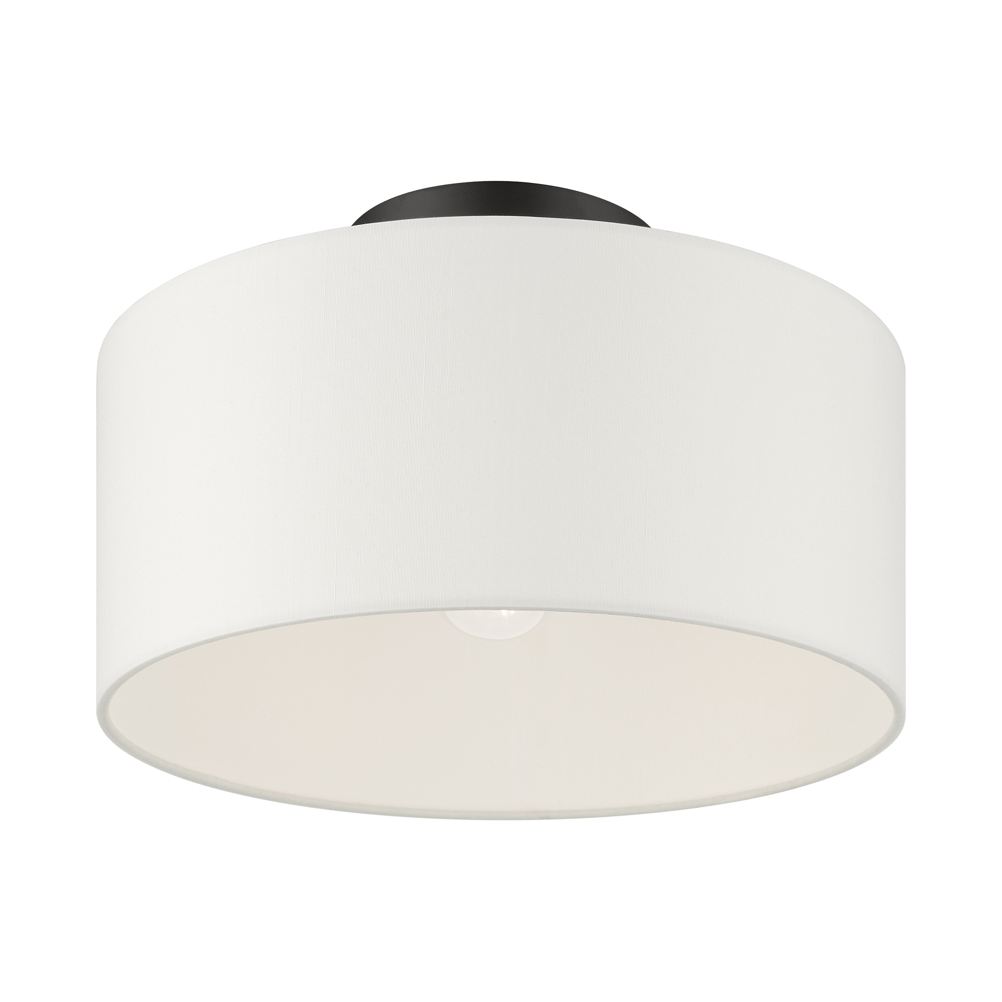 Livex Lighting Meridian 1 - Light Semi-Flush Mount in  Black