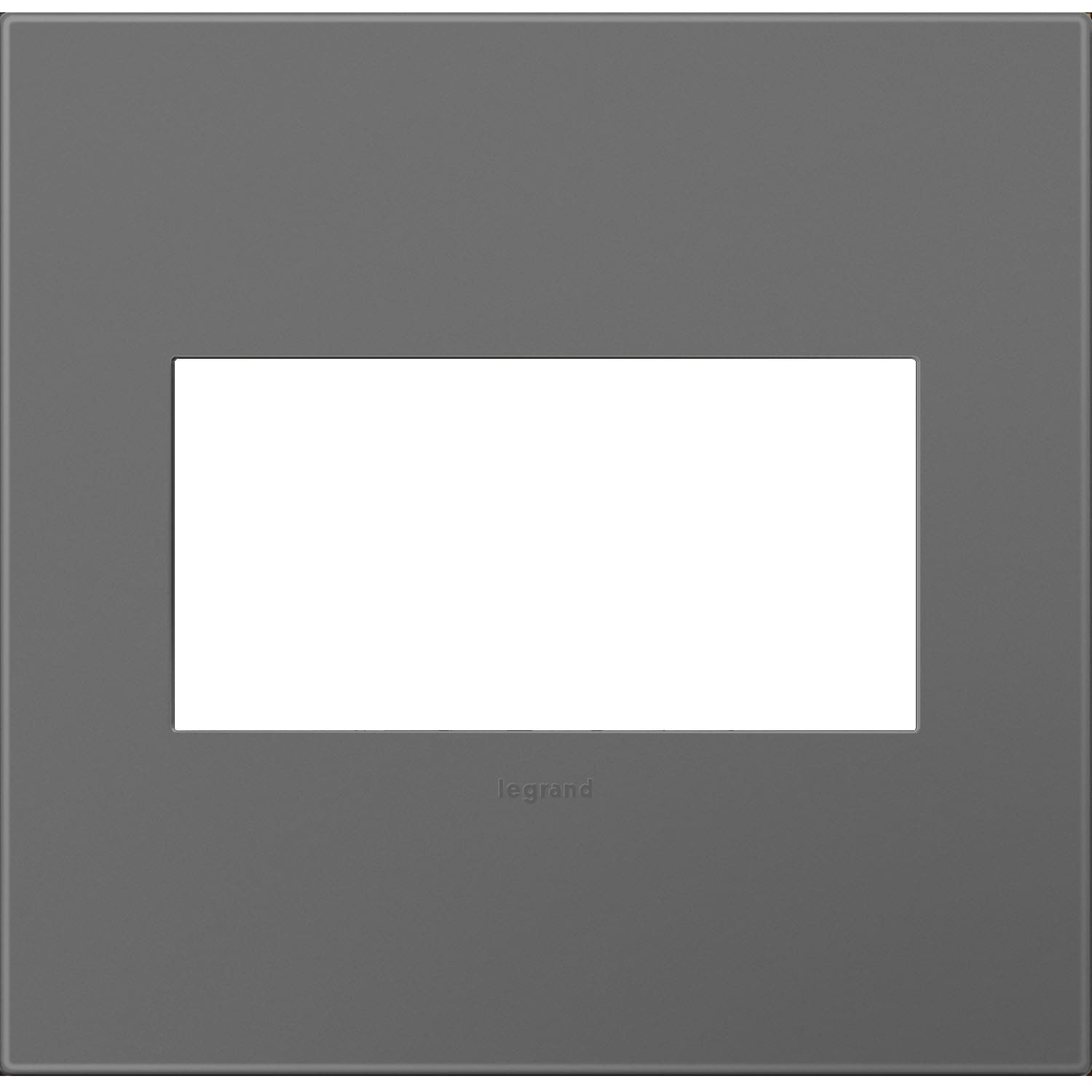 Magnesium 2-Gang Screwless Wall Plate with Metal Frame