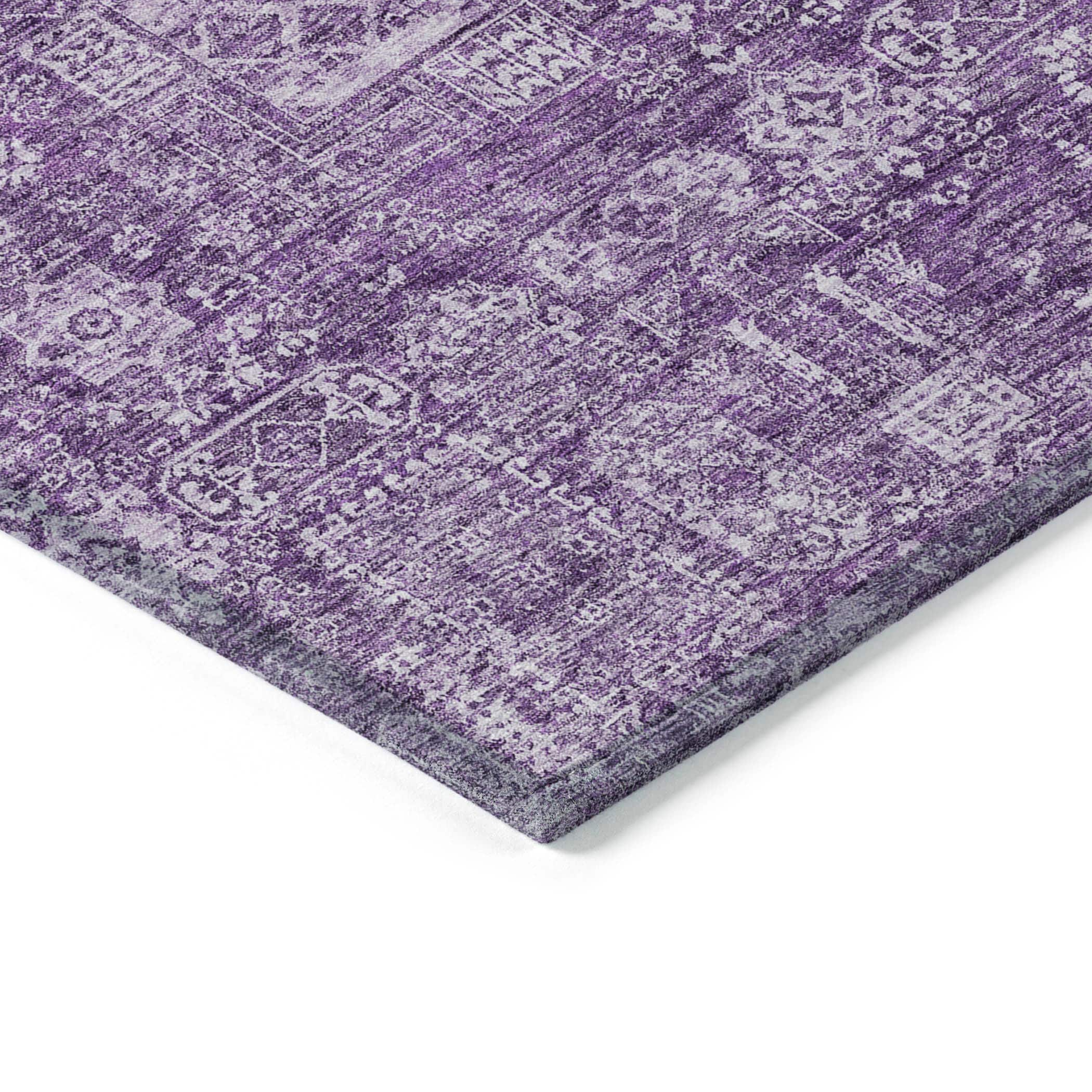 Addison Rugs Chantille ACN637 Purple 1'8" x 2'6" Indoor Outdoor Area Rug, Easy Clean, Machine Washable, Non Shedding, Bedroom, Living Room, Dining Room, Kitchen, Patio Rug