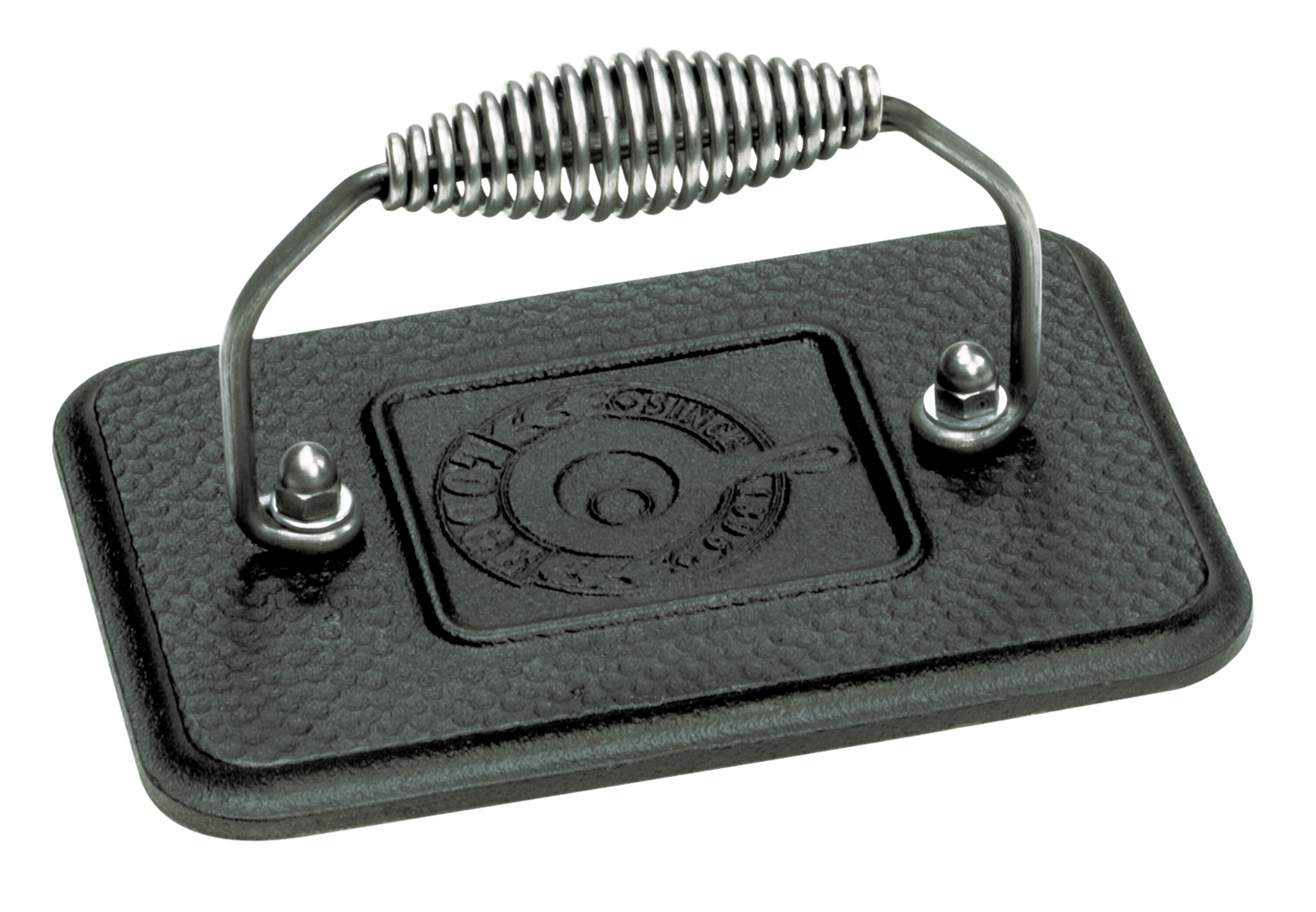 Lodge Cast Iron 6.75 In. x 4.5 In. Grill Press, Black