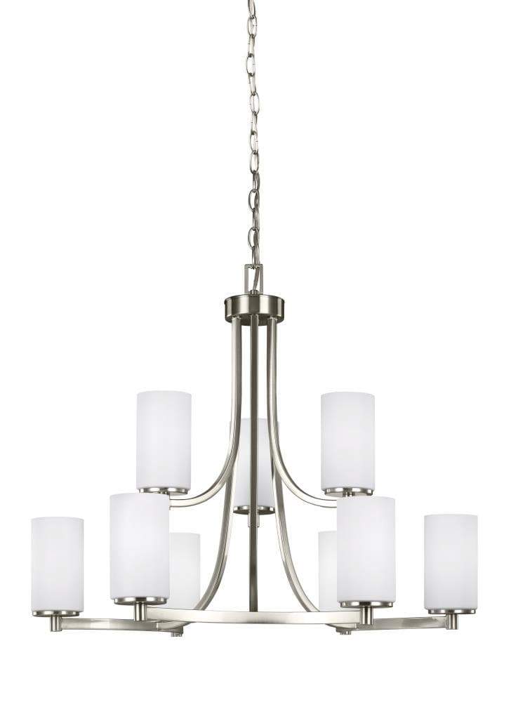 Hettinger 9-Light Brushed Nickel Modern Transitional Hanging Chandelier