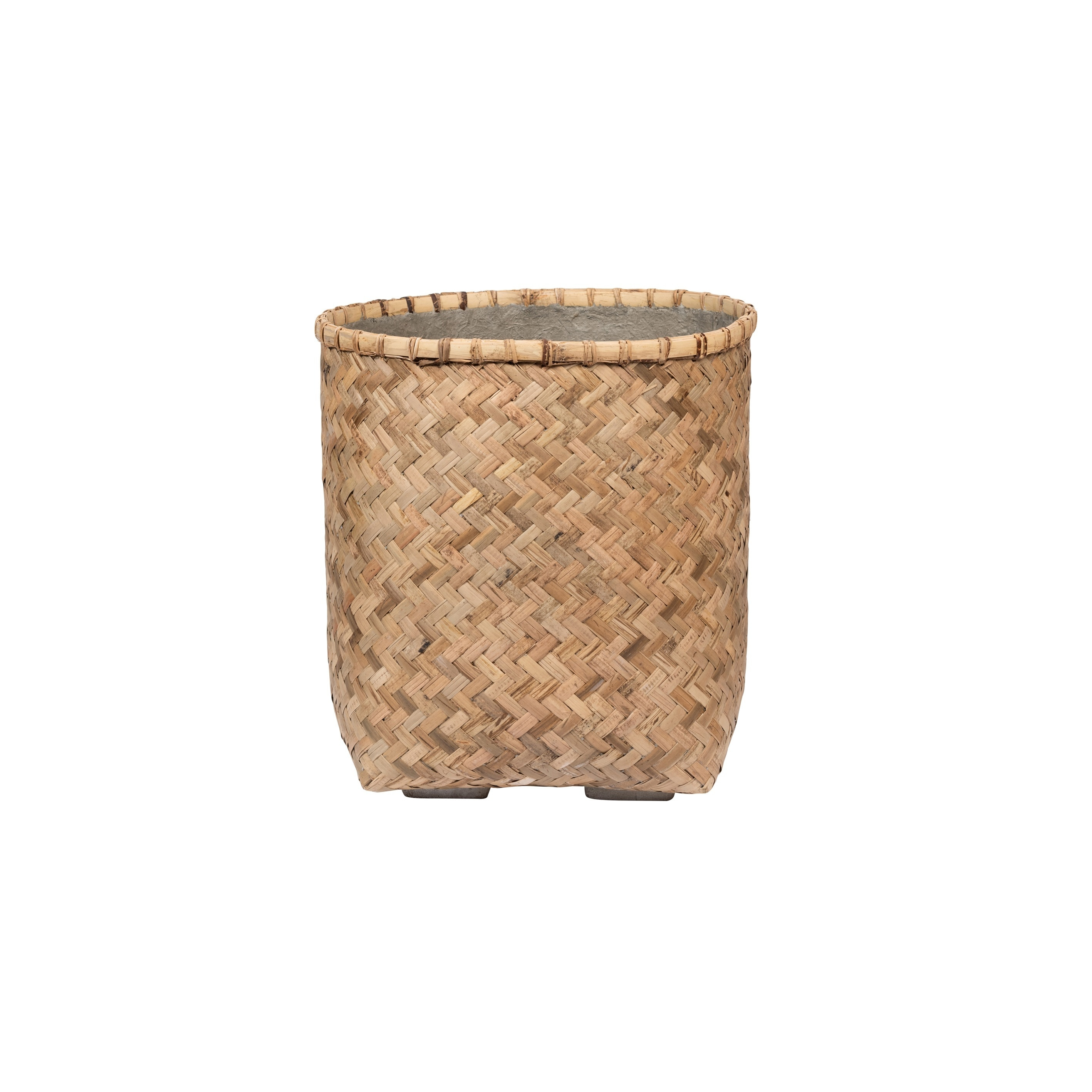 Pottery Pots USA Inc. Pottery Pots Zayn Bamboo Indoor Outdoor Round Planter, Natural Finish 18.9" x 18.9" x 20.9"