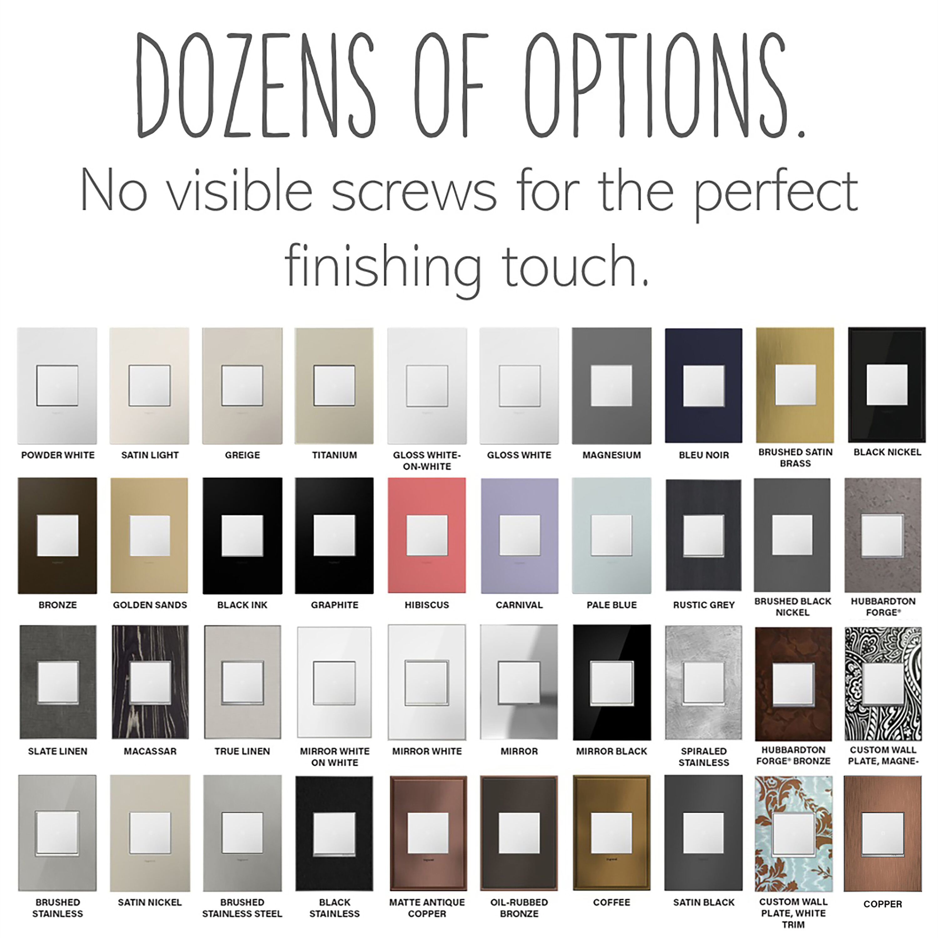 Legrand Adorne® No Subject 3 - Gang Rocker Wall Plate